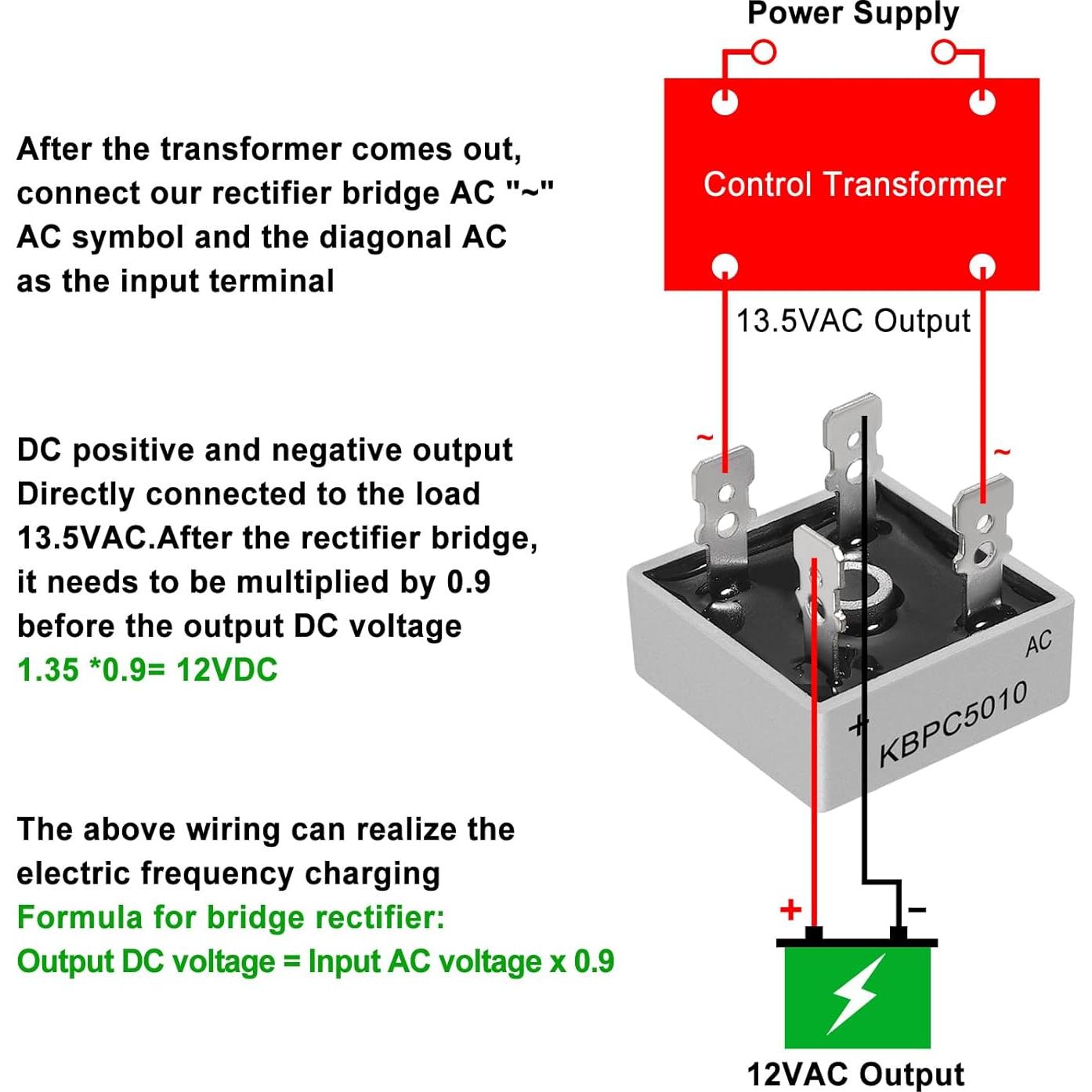 Diodo Rectificador de Puente KBPC5010 1000V 50A 8 Piezas