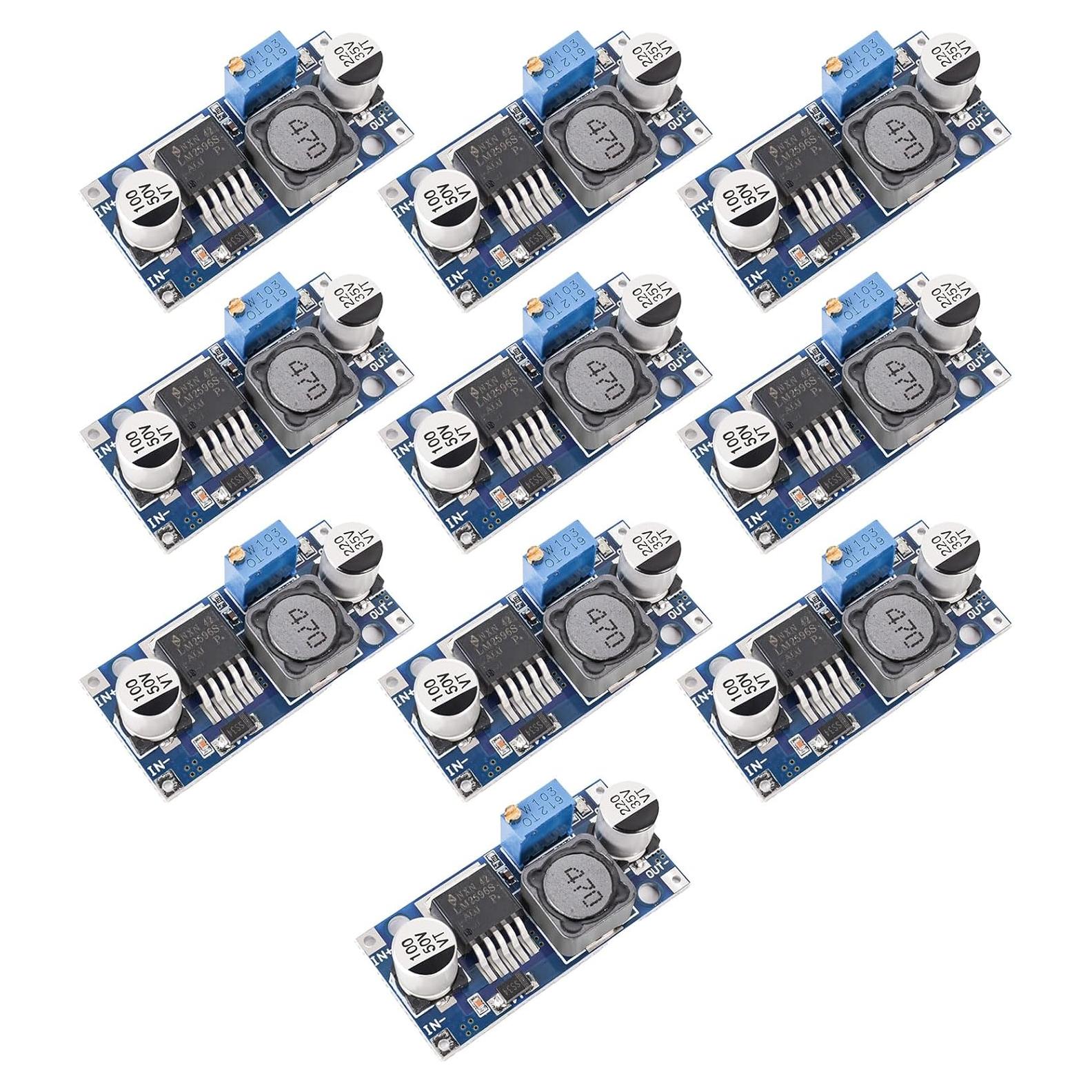 Paquete de 10 Reguladores de Voltaje LM2596 Ajustable 3-40V