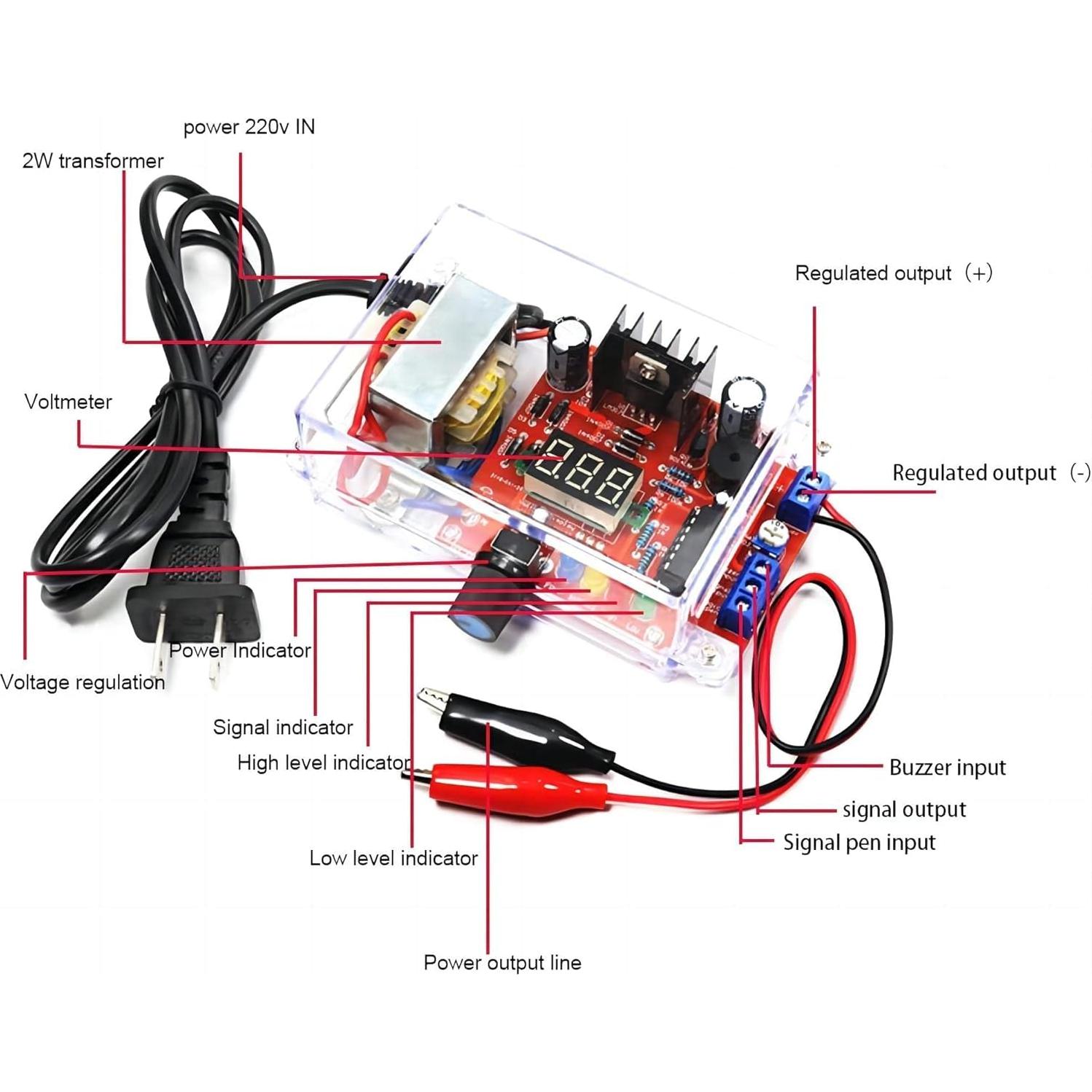 Kit Regulador de Voltaje Ajustable LM317 WWZMDiB 1.25V-12V