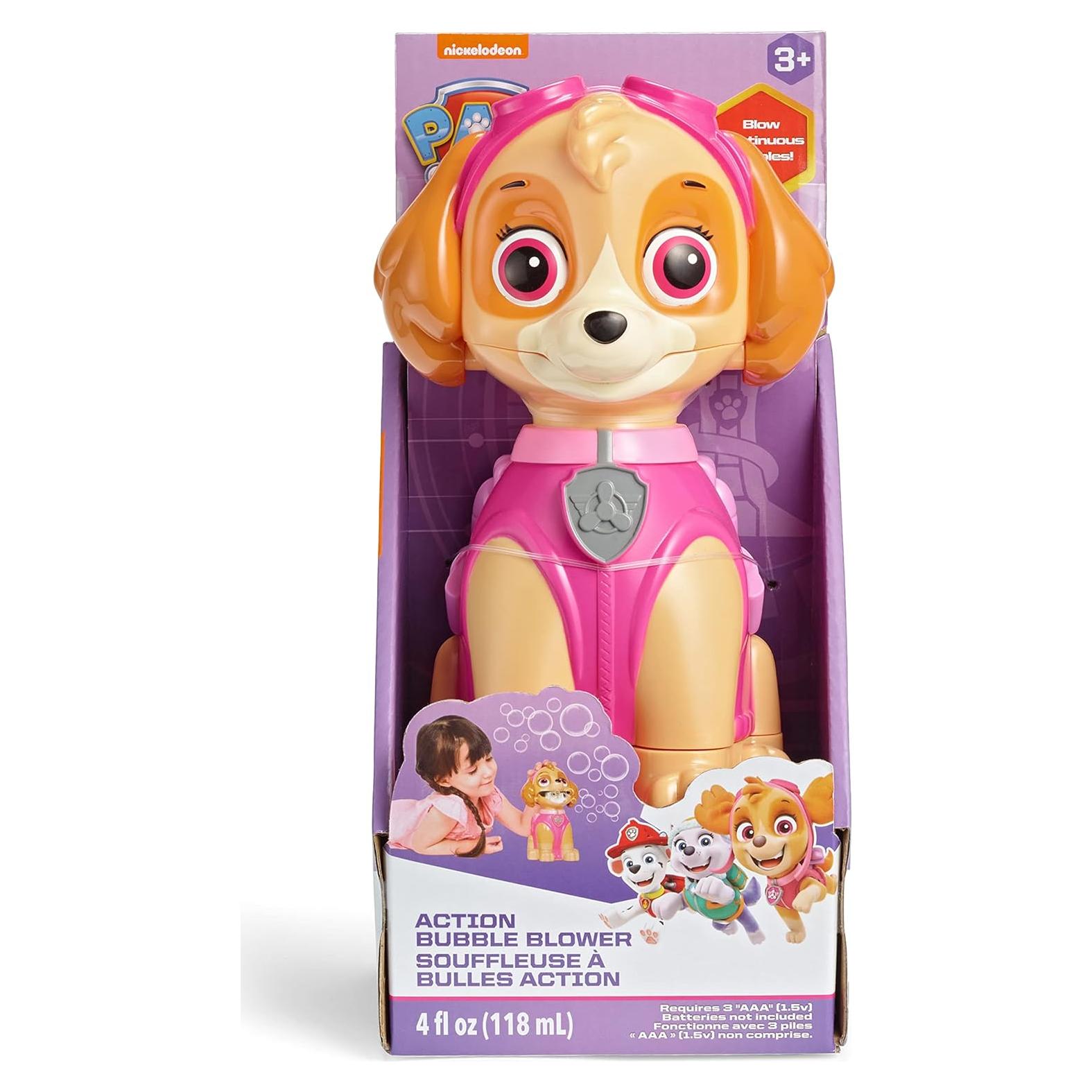 Soplador de Burbujas Paw Patrol Skye + Solución No Tóxica