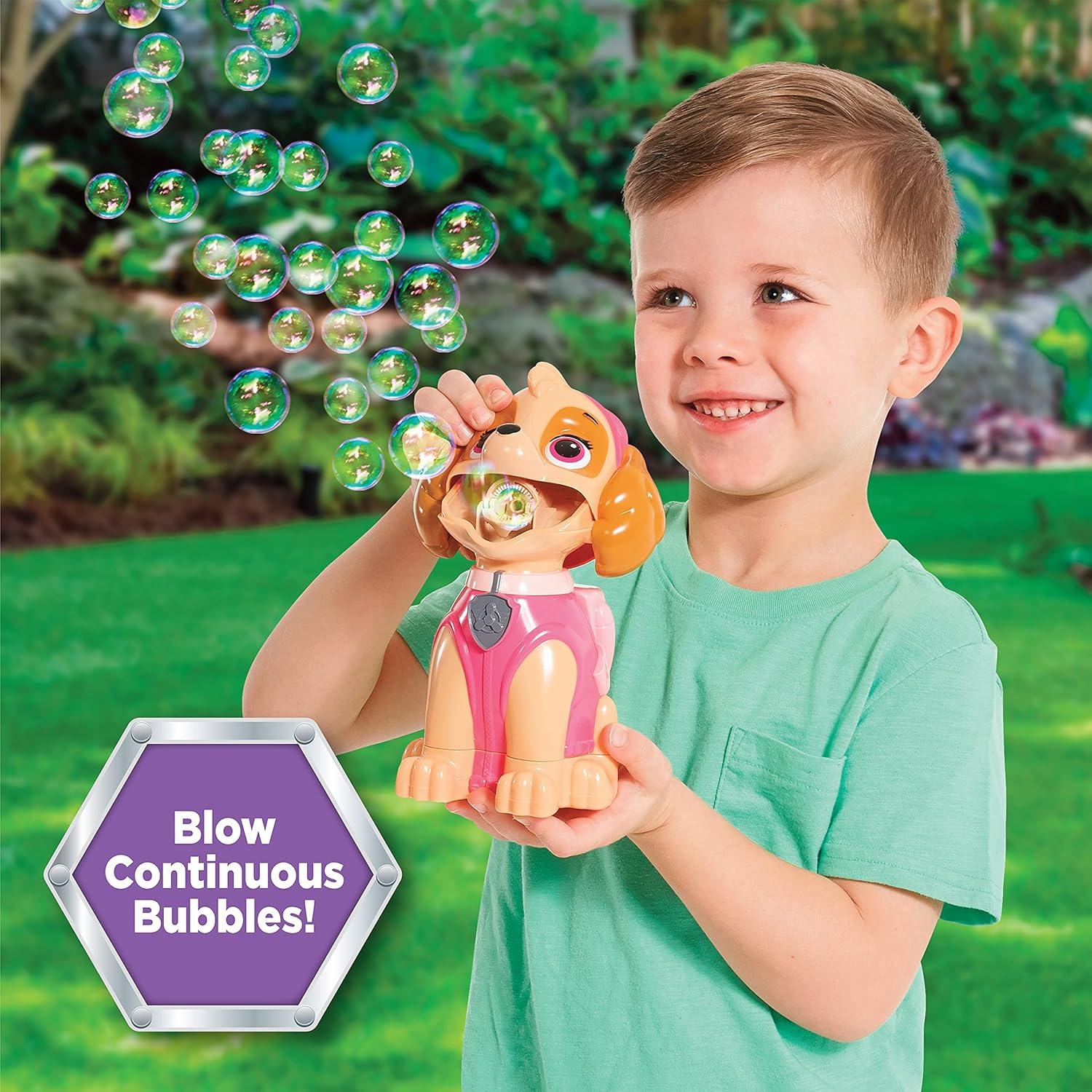Soplador de Burbujas Paw Patrol Skye + Solución No Tóxica