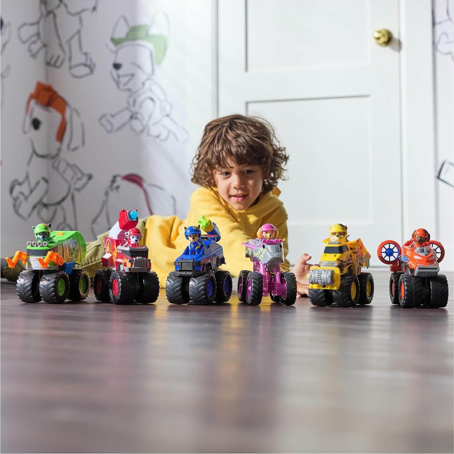 Rescue Wheels Roxi Monster Truck with Transformation and Collectible Action Figure, Toys for Boys and Girls Ages 3+