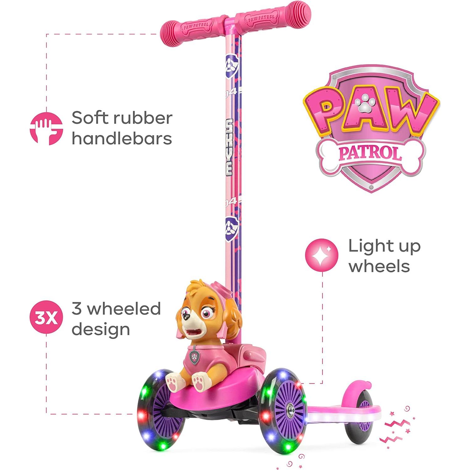 Patinete Voyager Paw Patrol 3 Ruedas Iluminado 2,79 kg