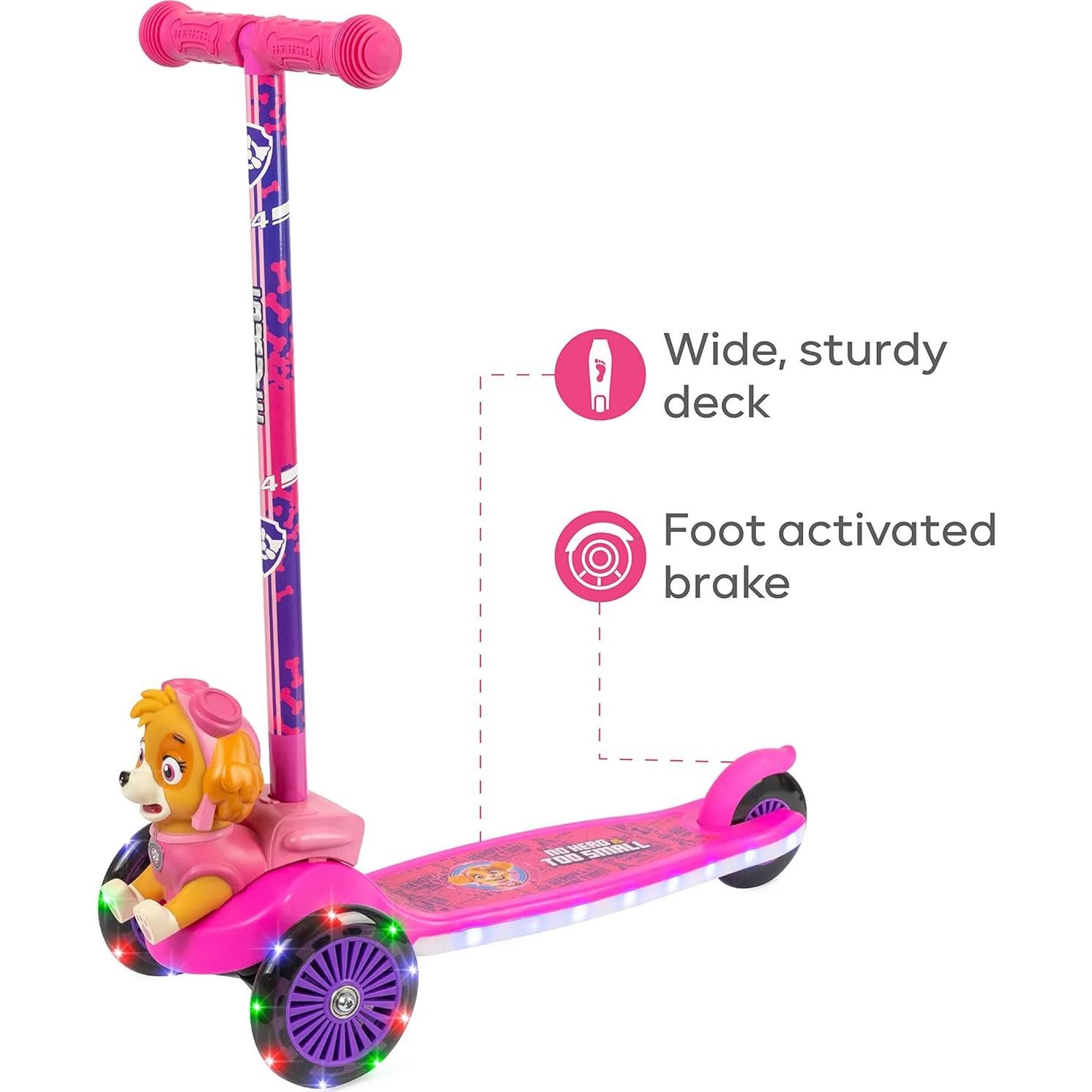 Patinete Voyager Paw Patrol 3 Ruedas Iluminado 2,79 kg