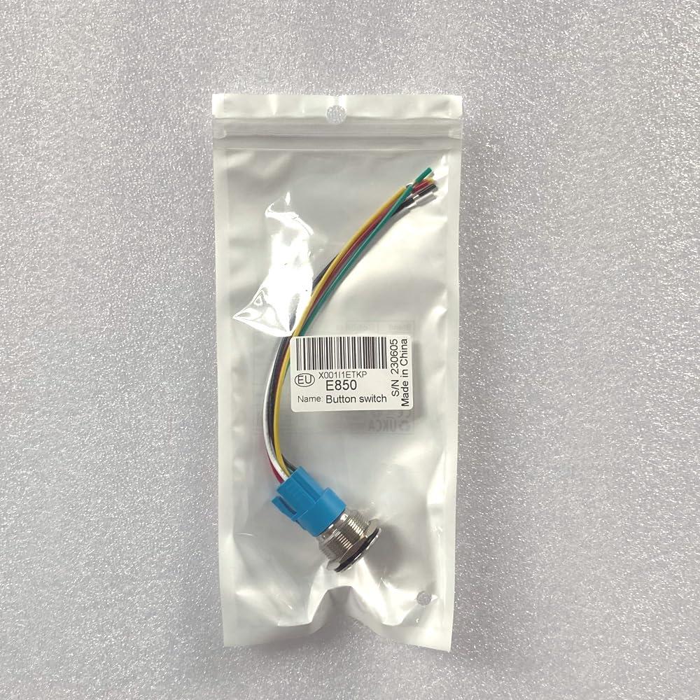 Botón Pulsador Momentáneo Gebildet 22mm Acero Inoxidable LED Rojo