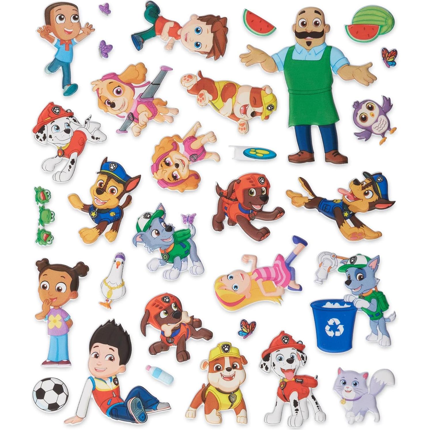 Stickers Puffy Reutilizables PAW Patrol - 3 Almohadillas