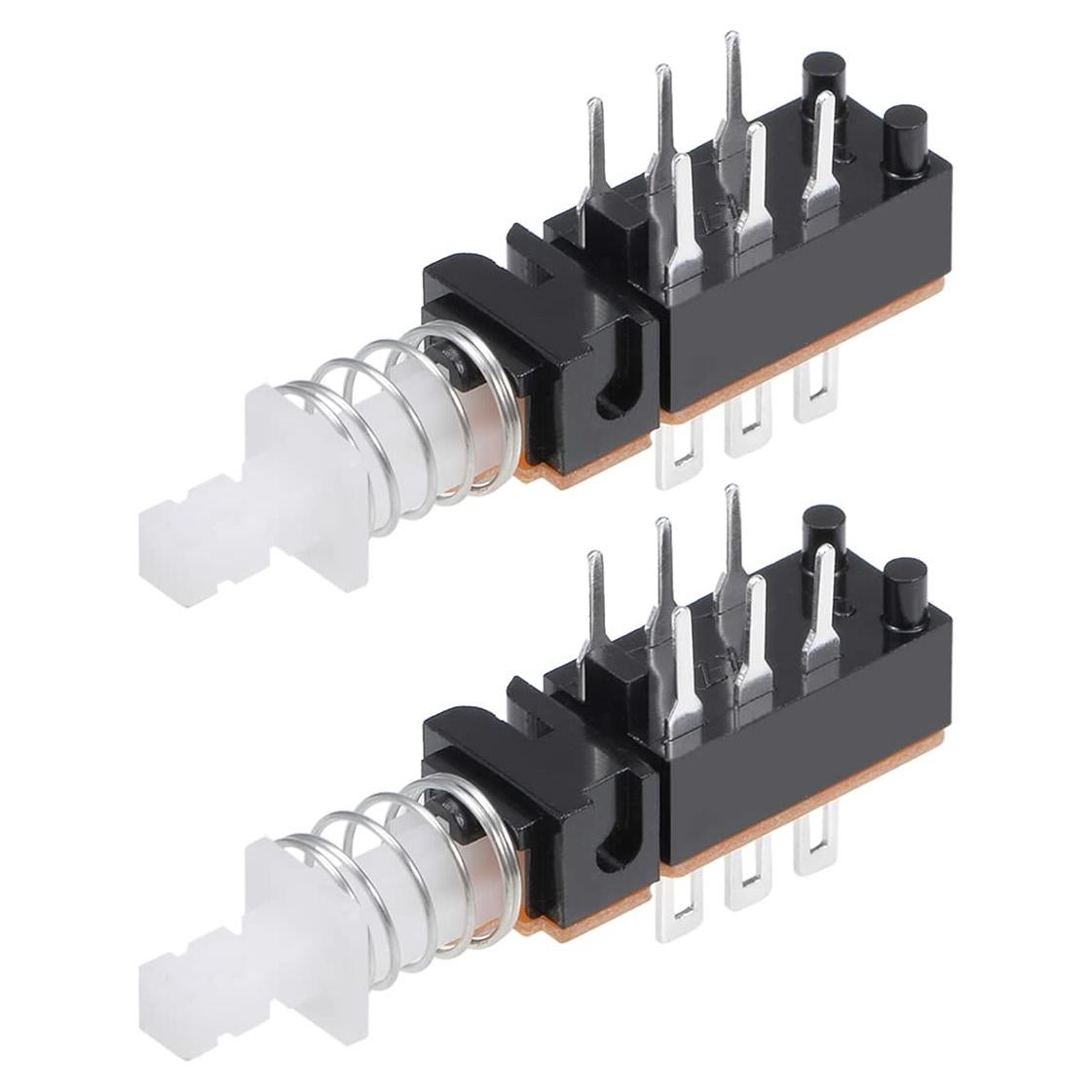 Interruptor DPDT 6 Pines Auto-bloqueante uxcell - 2 Pcs