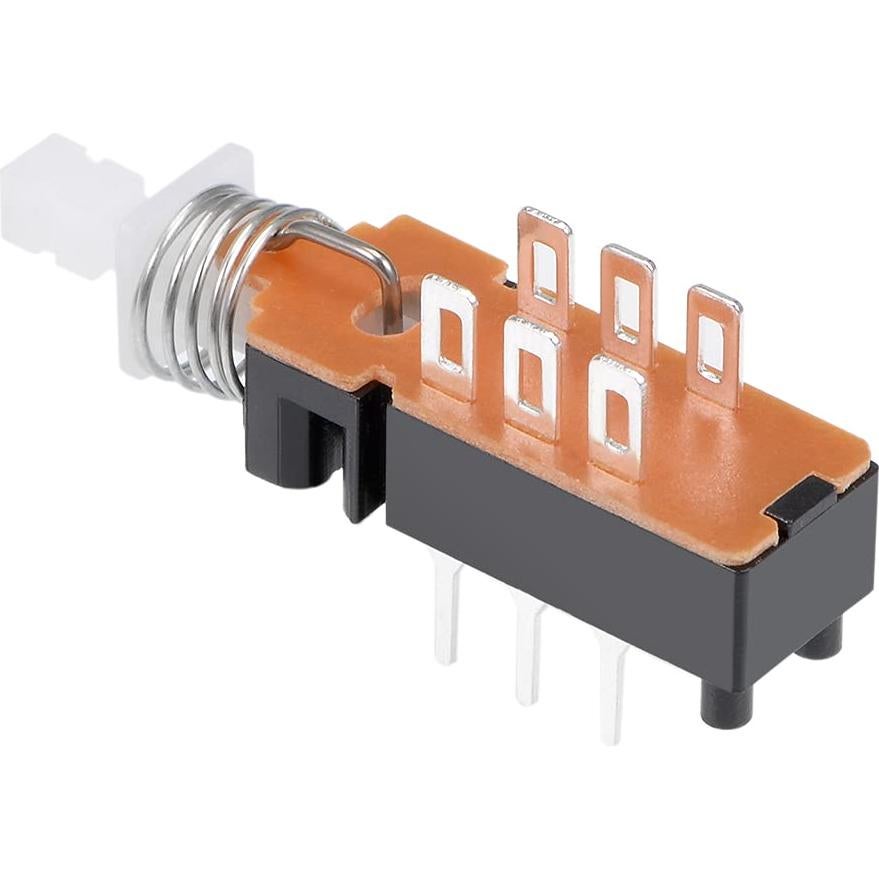 Interruptor DPDT 6 Pines Auto-bloqueante uxcell - 2 Pcs