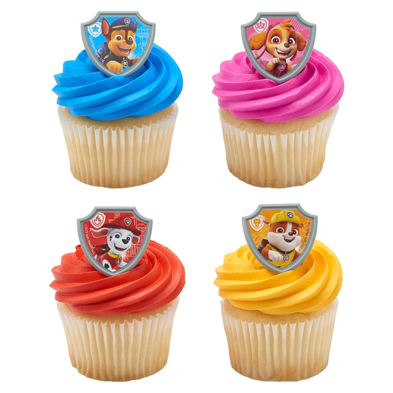 Anillos Decorativos Paw Patrol DecoPac - 24 para Cupcakes