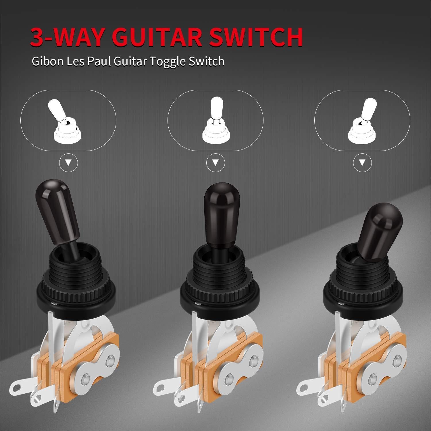 Interruptor de Palanca de 3 Vías DaierTek para Guitarra Eléctrica