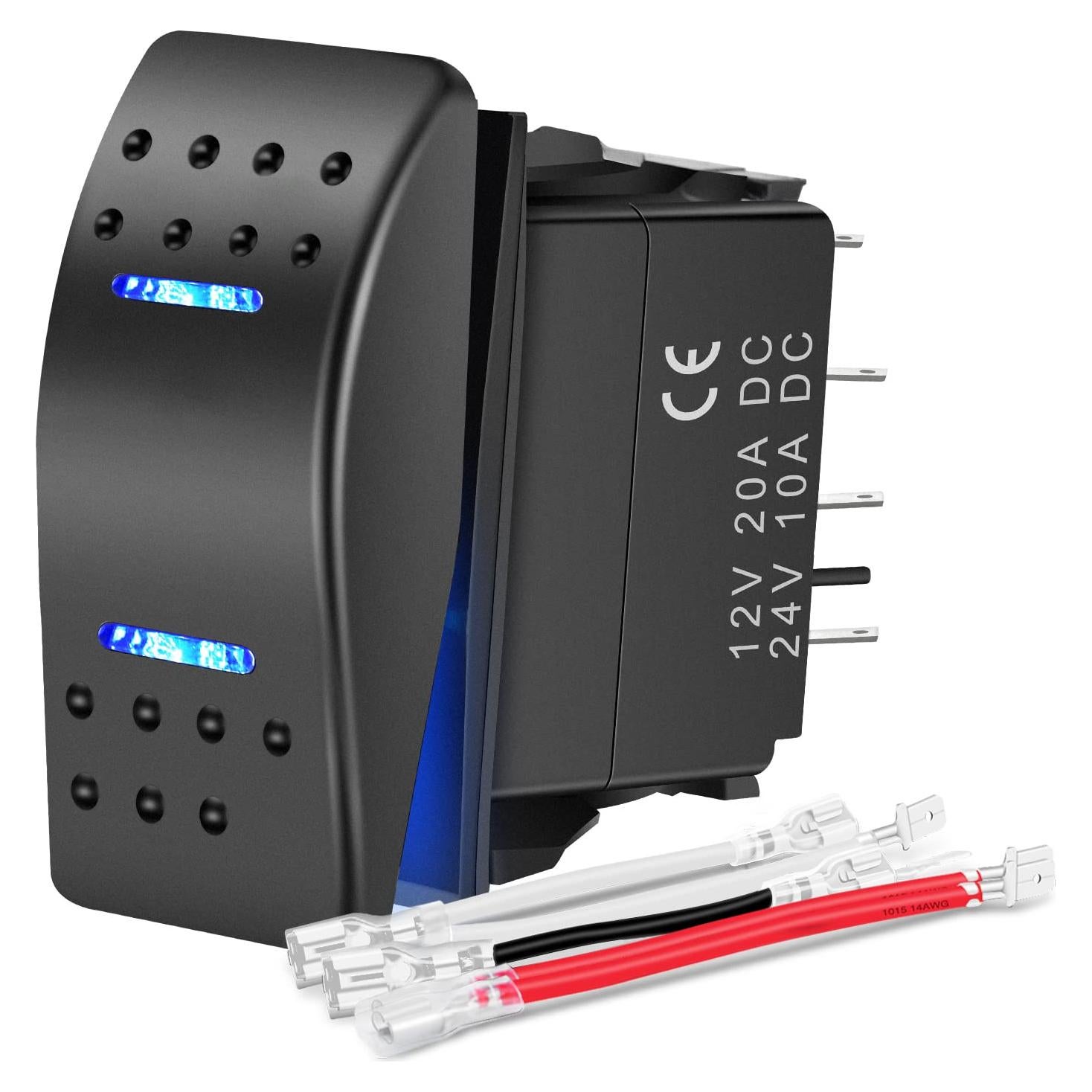 Interruptor Rocker Impermeable Nilight DPDT 12V 24V 7 Pines