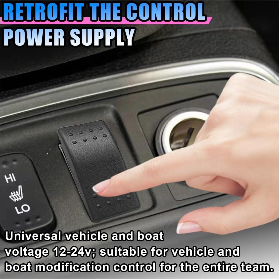 Interruptor Rocker 12V BDZMC SPST Impermeable 20A