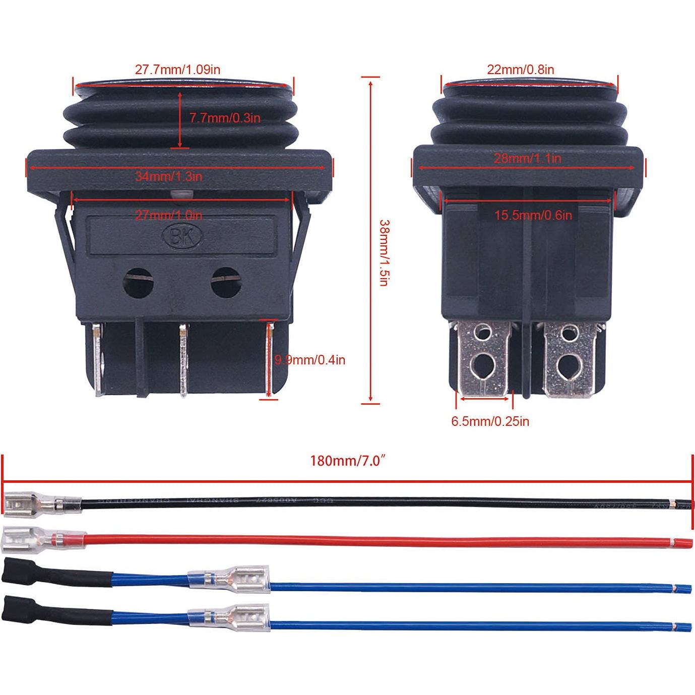 Interruptor de Palanca Inverso Impermeable Weideer 12V DPDT