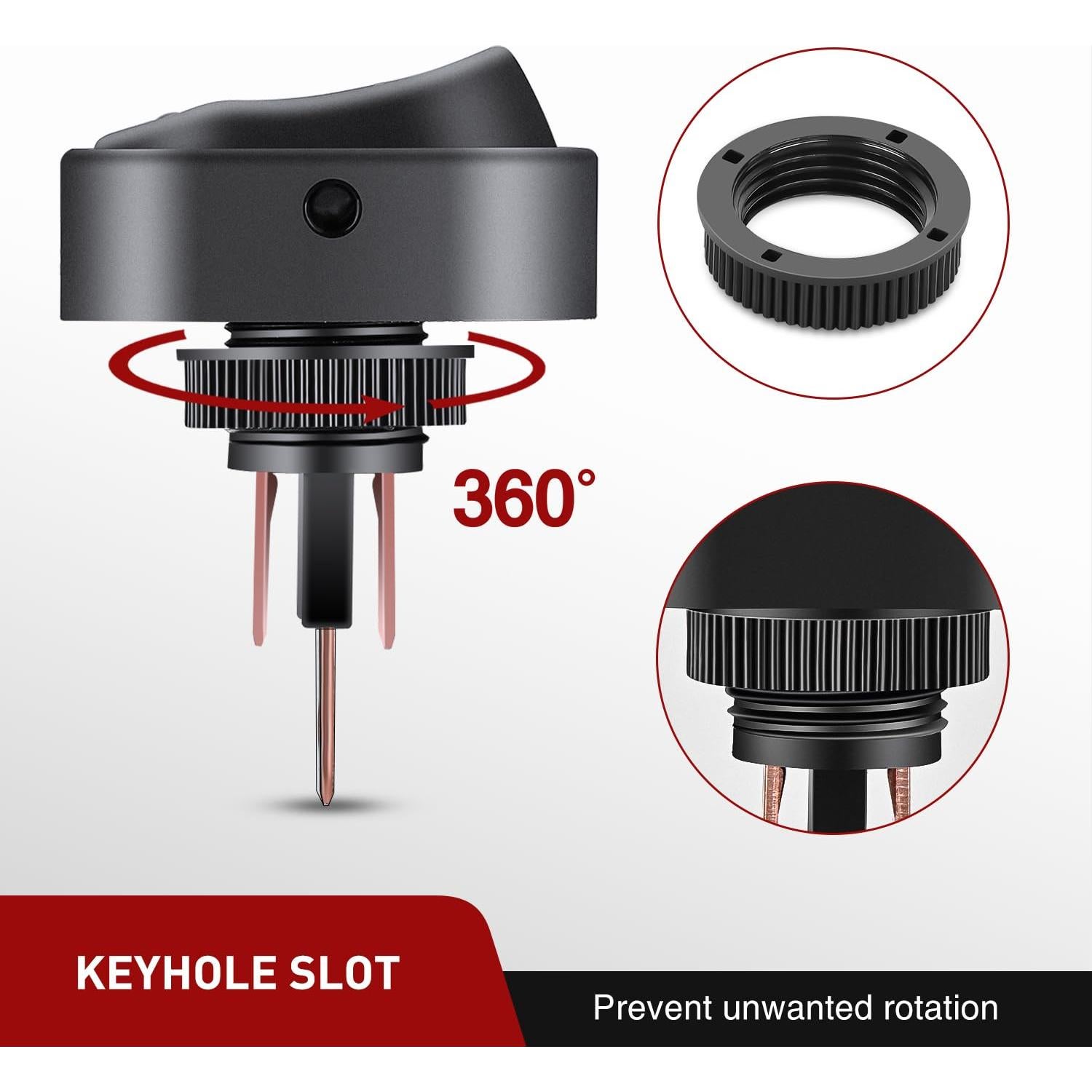 Interruptor Rocker LED Nilight 5Pcs 12V Verde 30A SPST