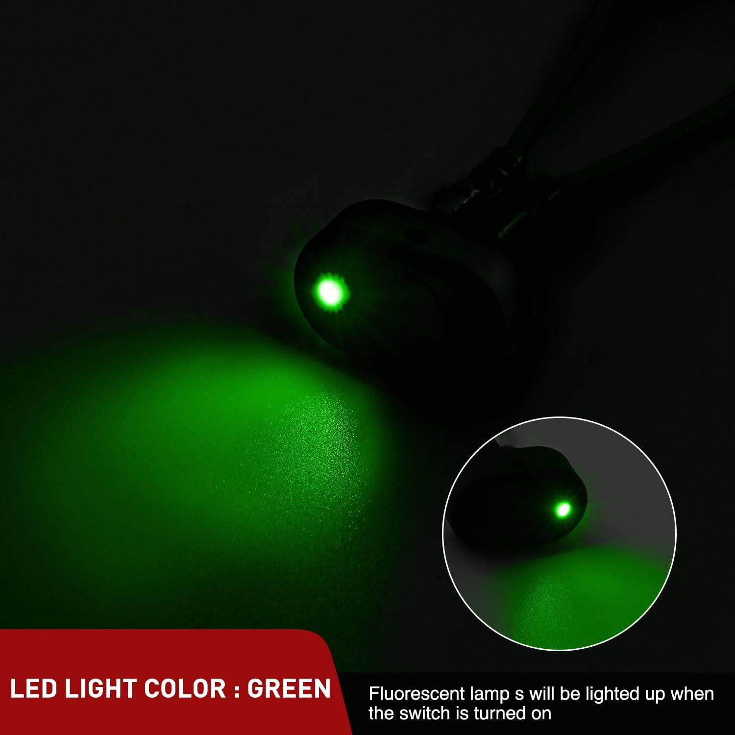 Interruptor Rocker LED Nilight 5Pcs 12V Verde 30A SPST