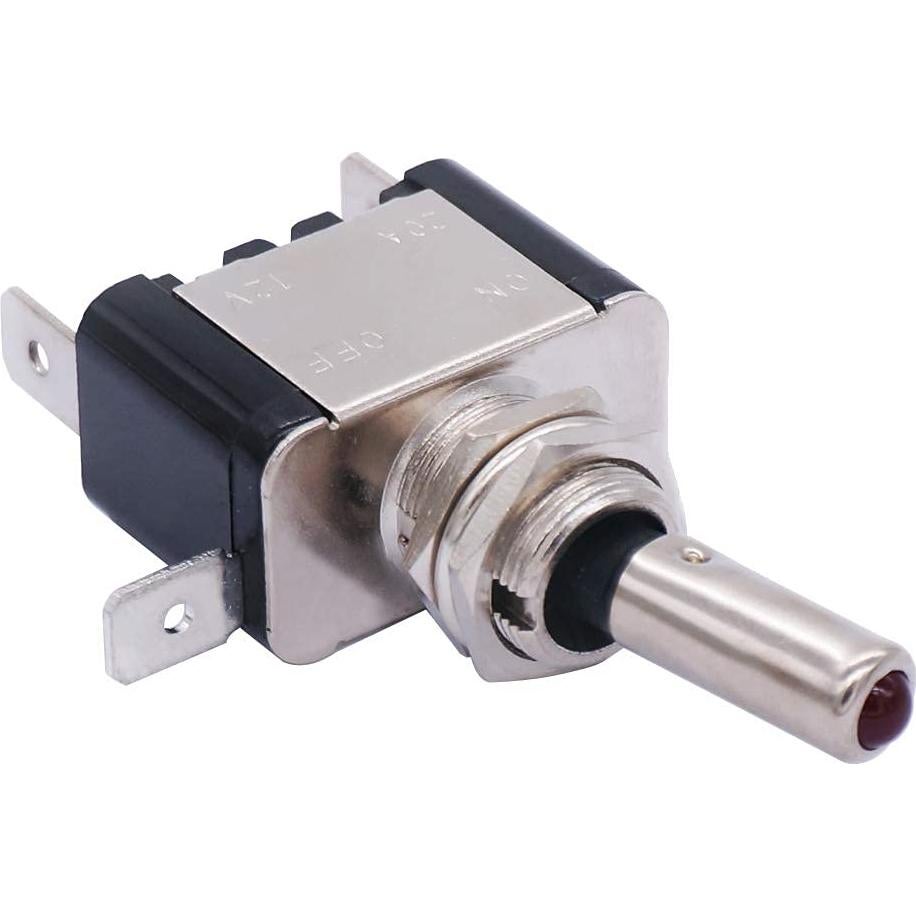 Interruptor de Palanca Iluminado Twidec 12V 20A Rojo 3 Pcs