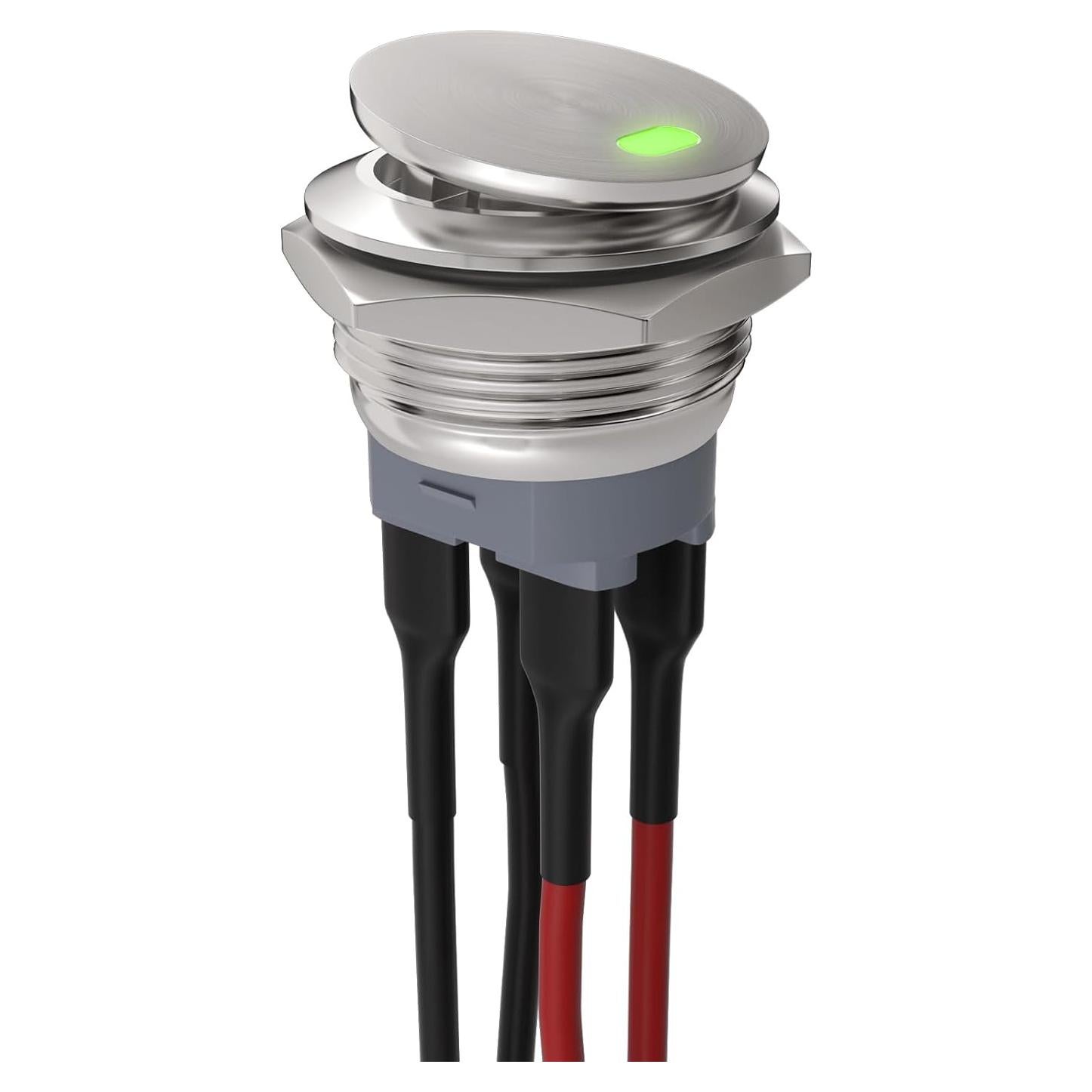 Interruptor de Palanca IP65 APIELE 22mm Acero Inoxidable Verde