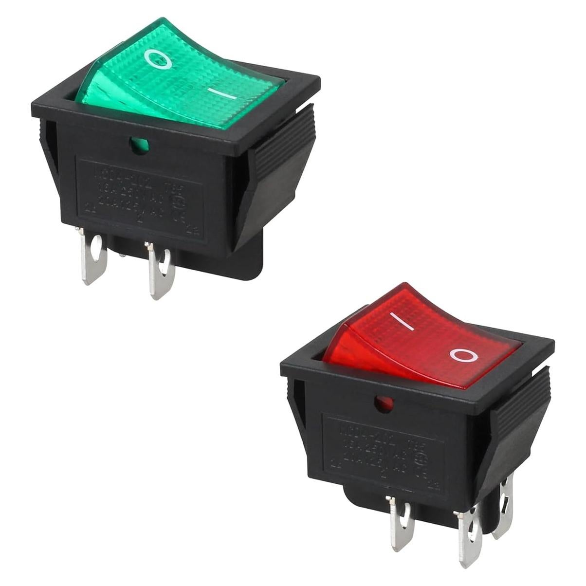 Interruptor Rocker DPST 30A 250V HNF KCD4 4 Pines ON Off