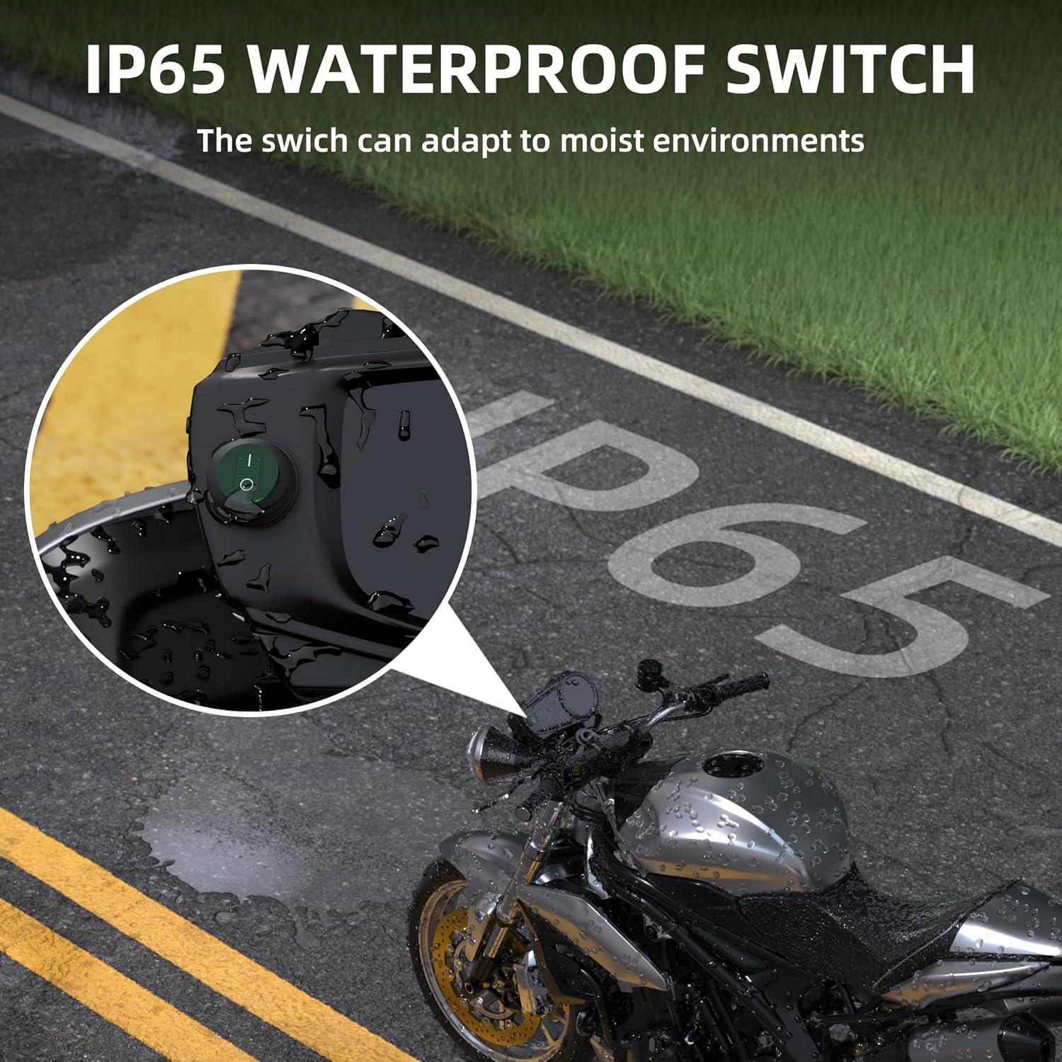 Interruptor de Palanca Iluminado DaierTek 12V 20A Verde Impermeable