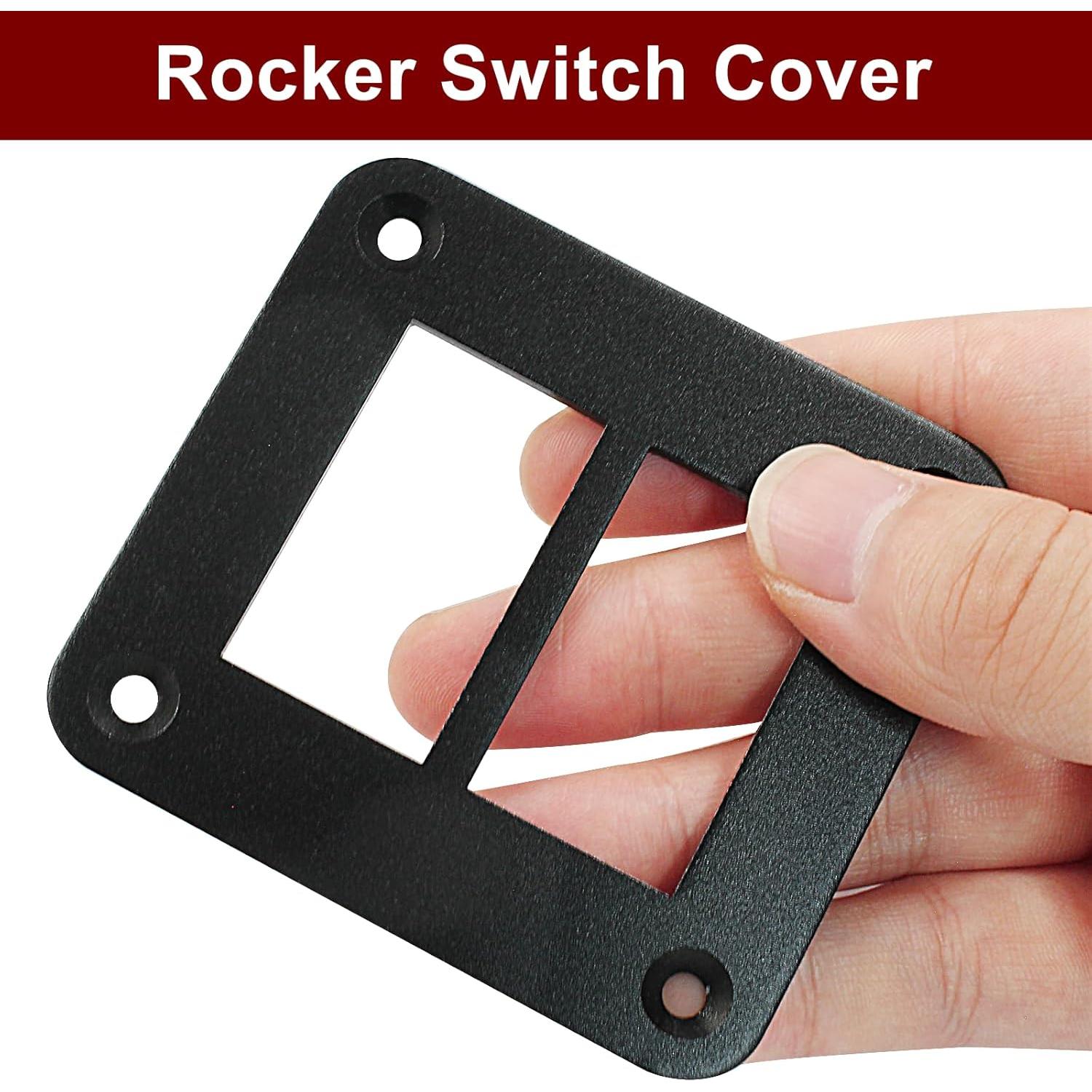 Soporte de Interruptor Rocker BokWin 2 Vías Negro Aluminio