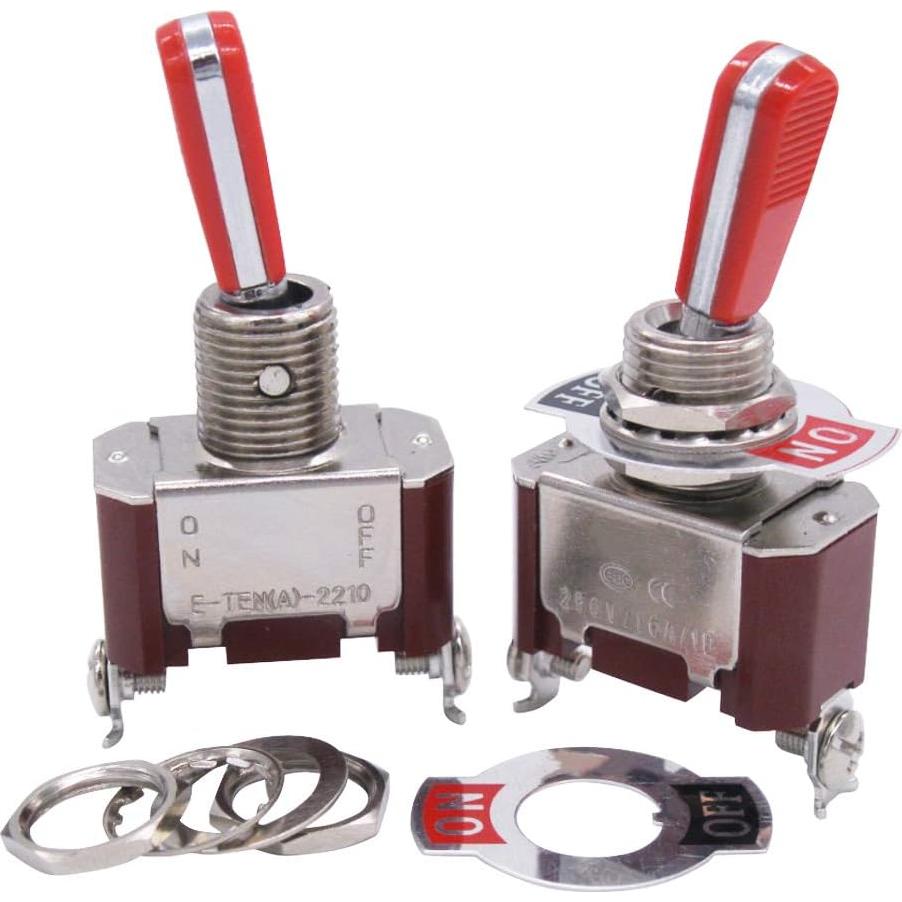 Interruptor de Palanca Twidec 16A 250V SPST 2 Pines Rojo