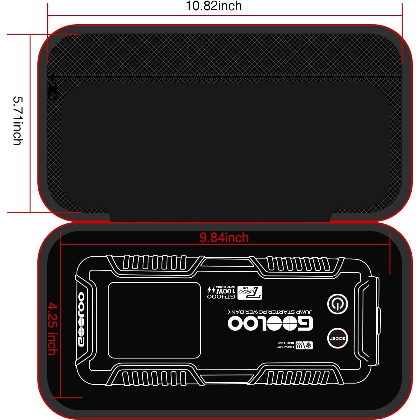 Funda GOOLOO para Arrancadores GT4000 GT6000 Protección Dura