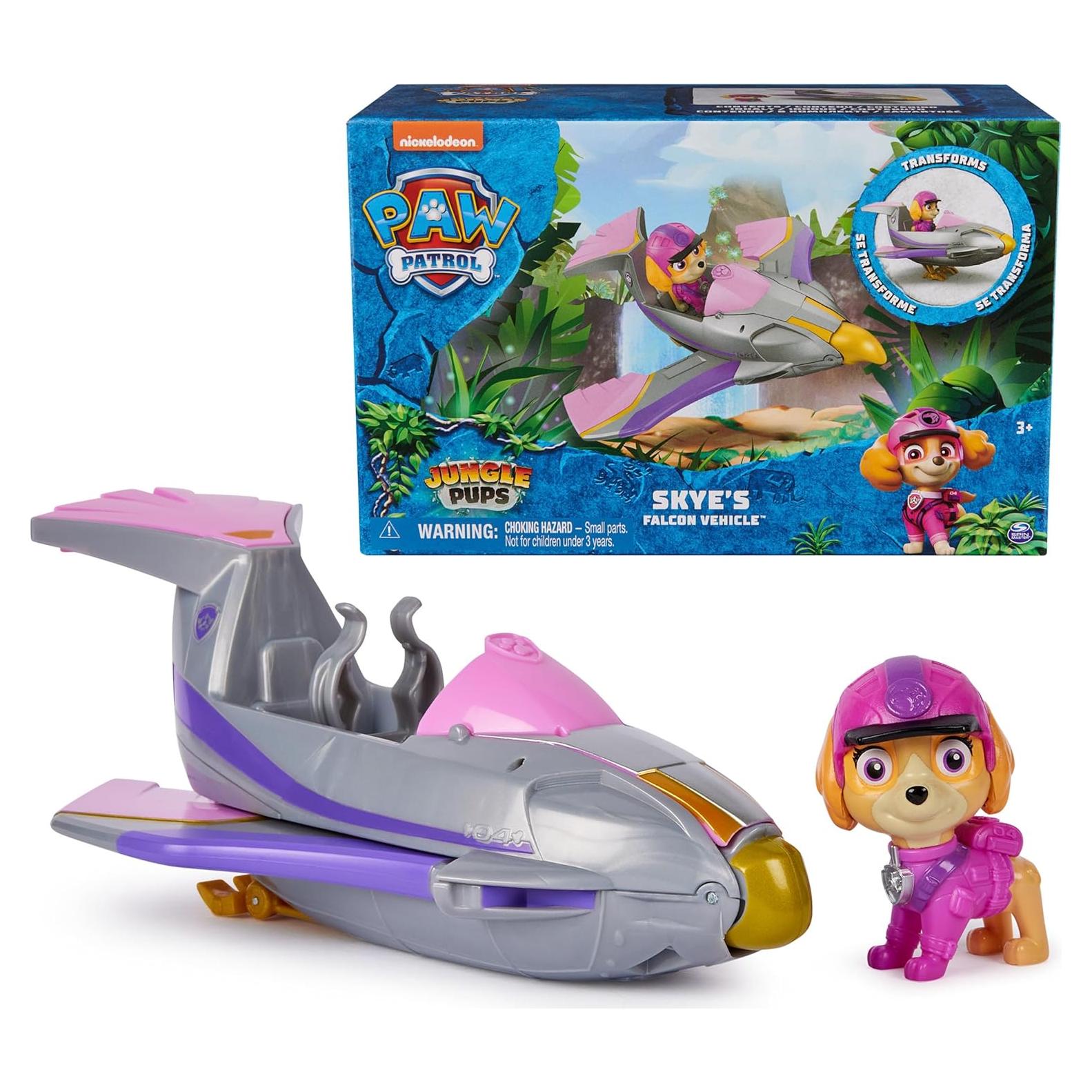 Vehículo de Halcón Skye Paw Patrol Jungle Pups 19x8.9 cm