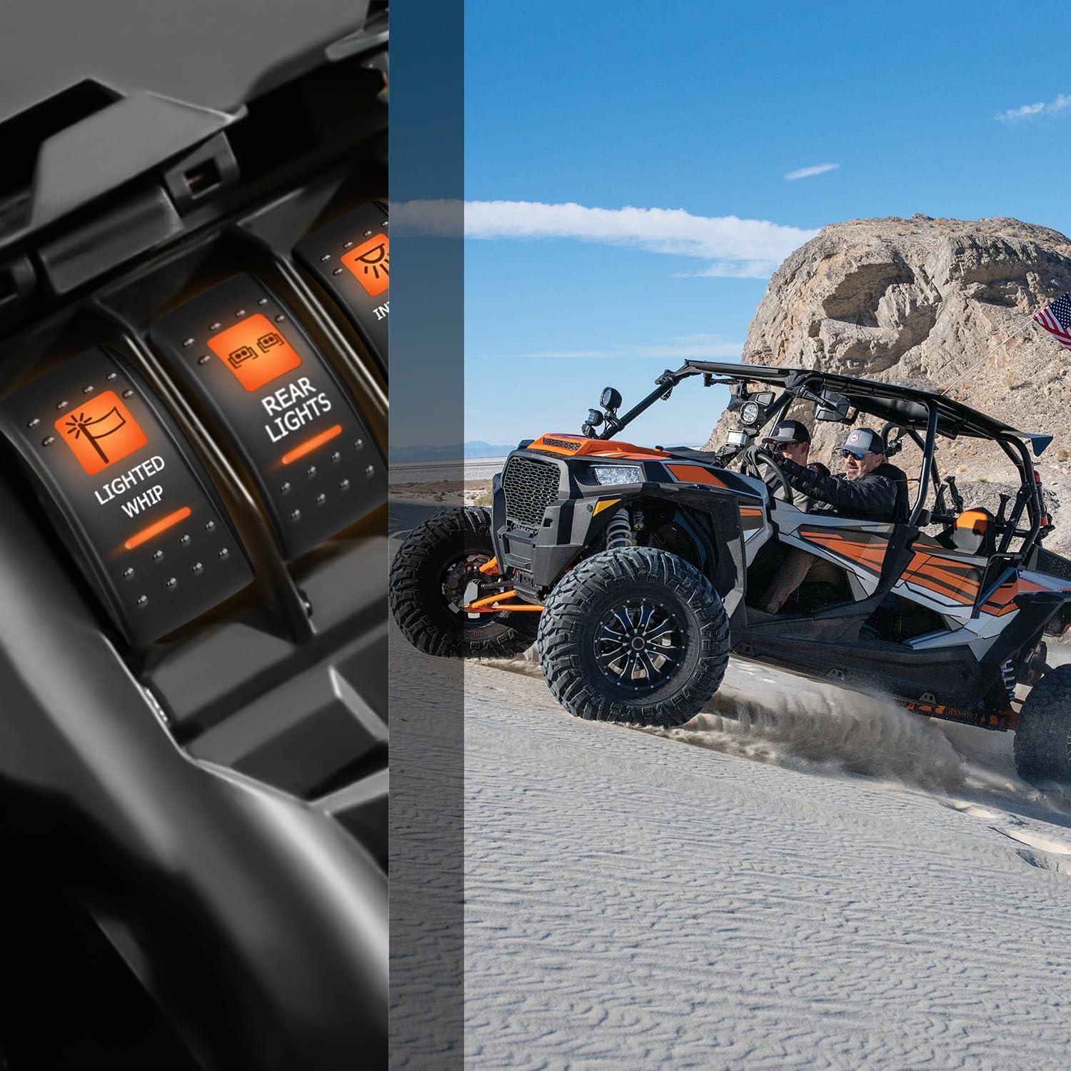 Interruptor Rocker Iluminado Nilight 5 Pines 12V 24V SPST