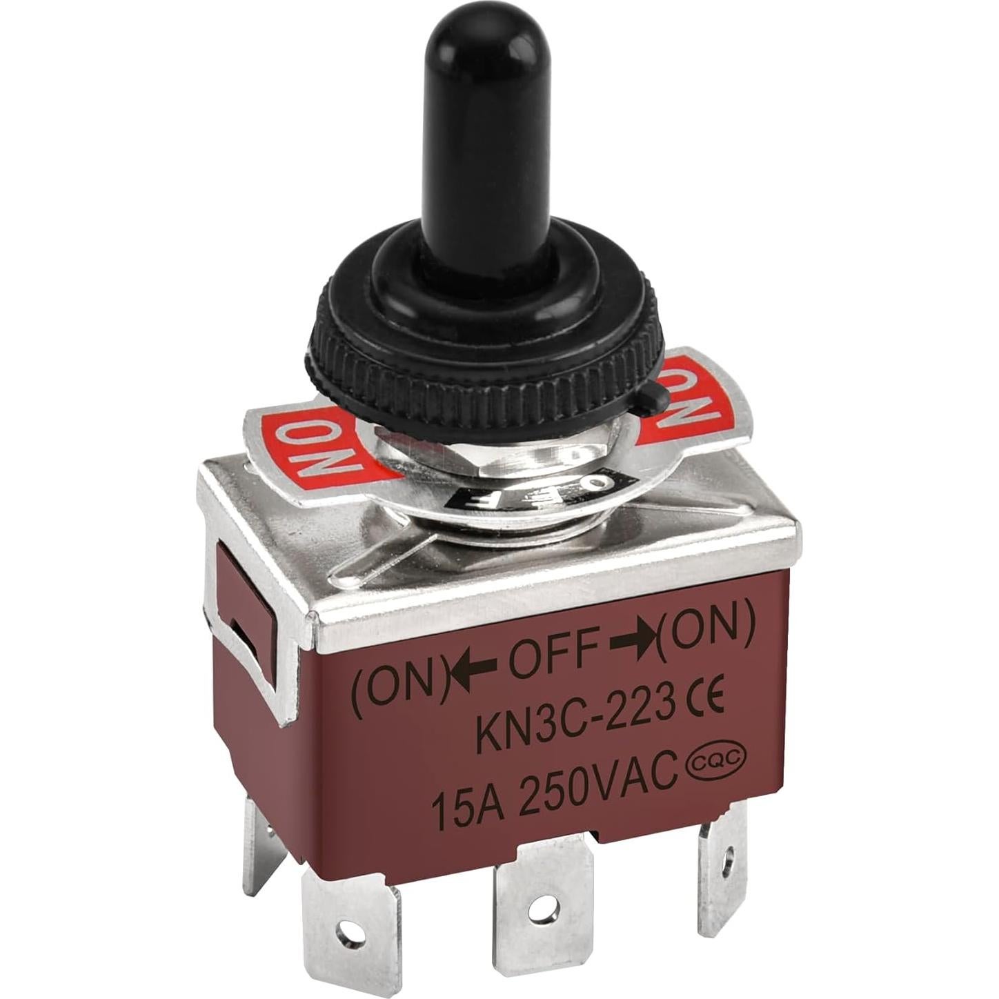 Interruptor DPDT momentáneo Heschen 250VAC 15A 6 terminales