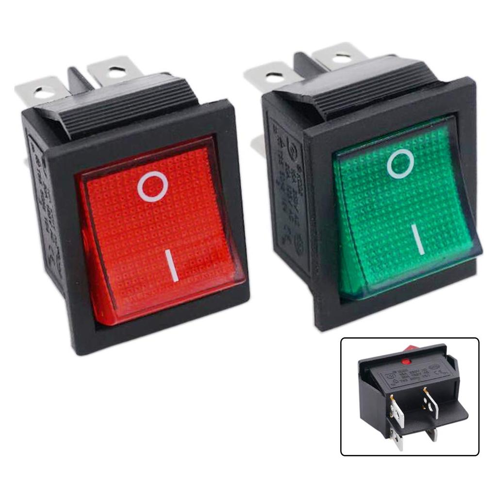 Interruptor Basculante Twidec KCD2-201N-RG 4 Pines 2 Posiciones