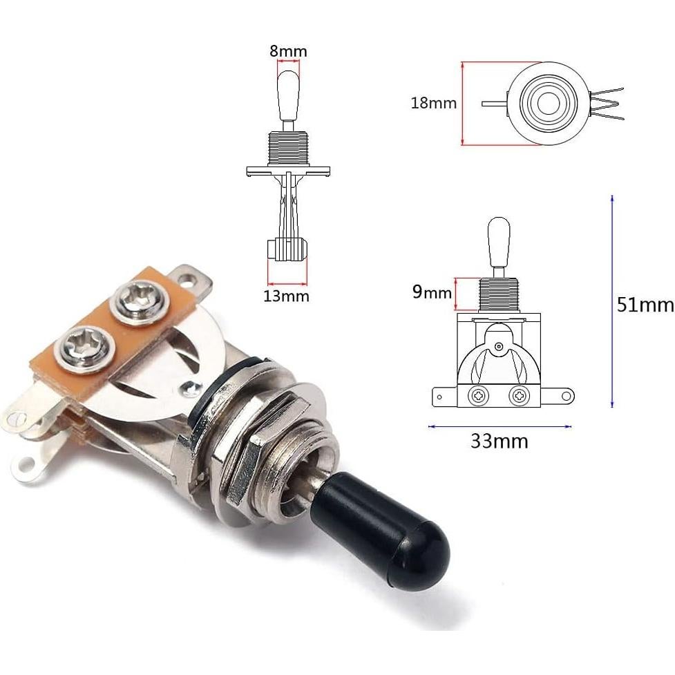 Interruptor de Palanca 3 Vías Jiayouy para Guitarra Eléctrica