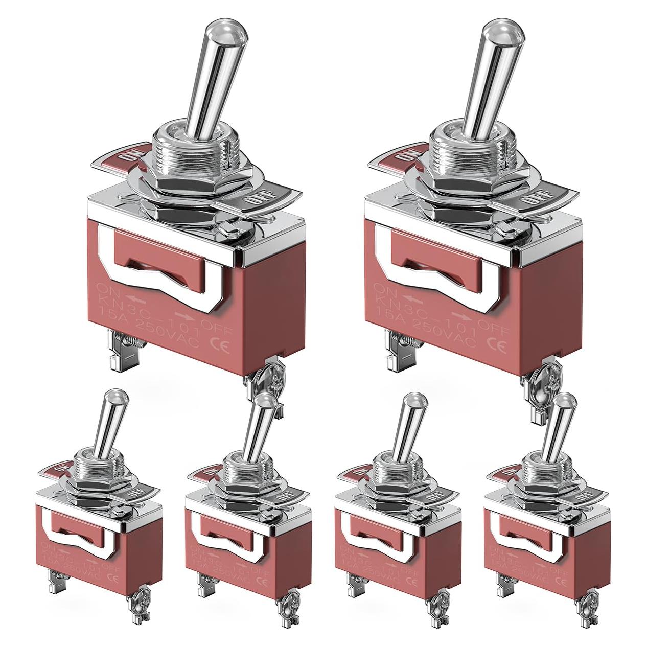 Interruptor de Palanca Marino 12V SPST Mellbree 6 Pcs 30A