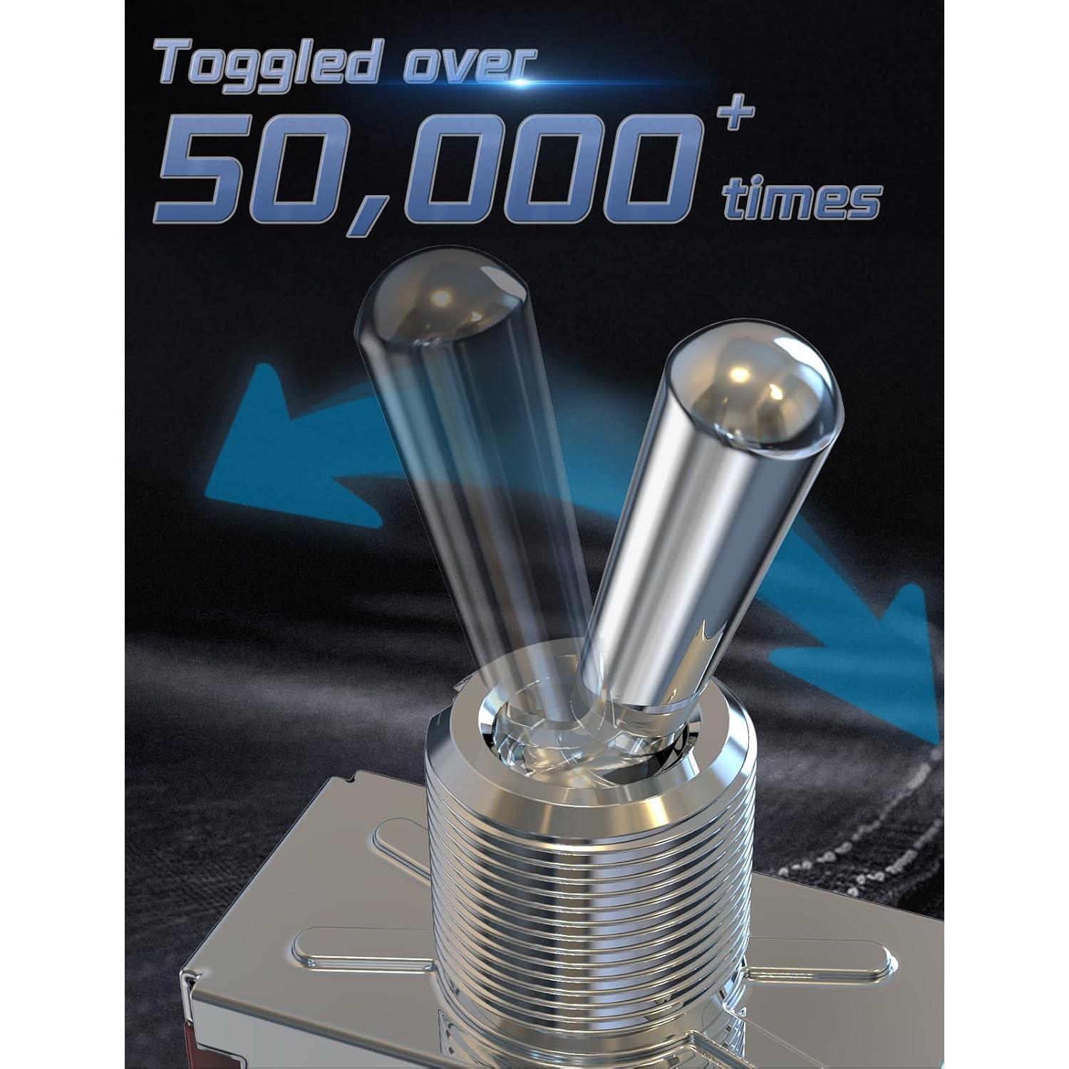 Interruptor de Palanca Marino 12V SPST Mellbree 6 Pcs 30A