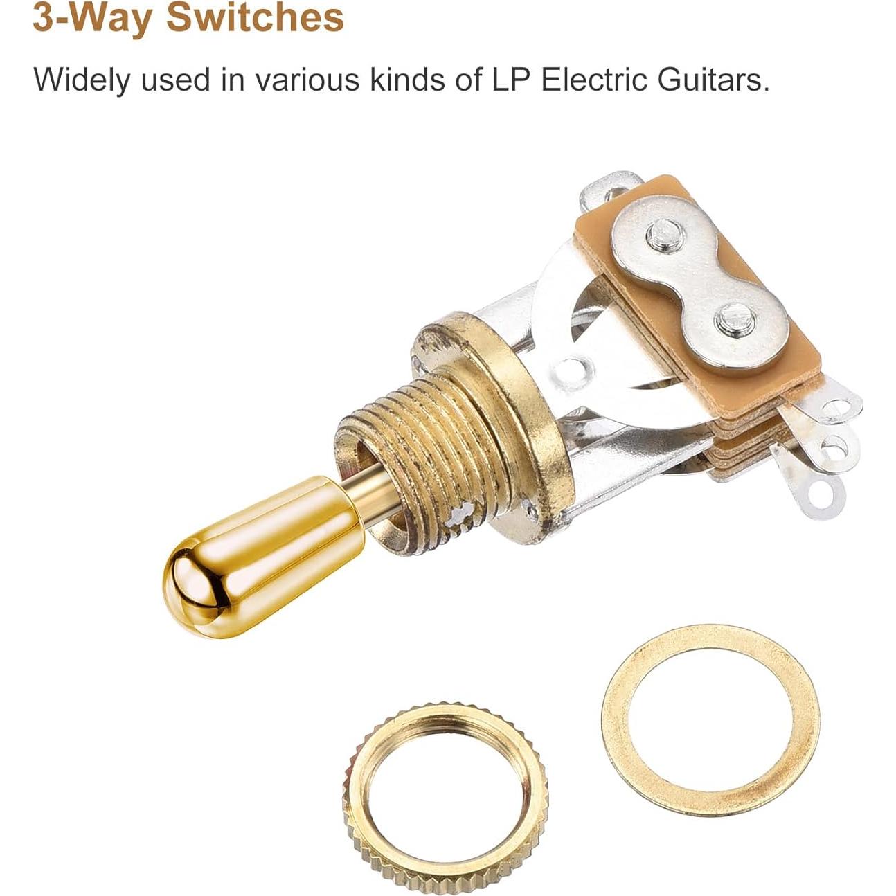 Interruptor de Palanca 3 Vías Dorado MECCANIXITY para Guitarras Eléctricas