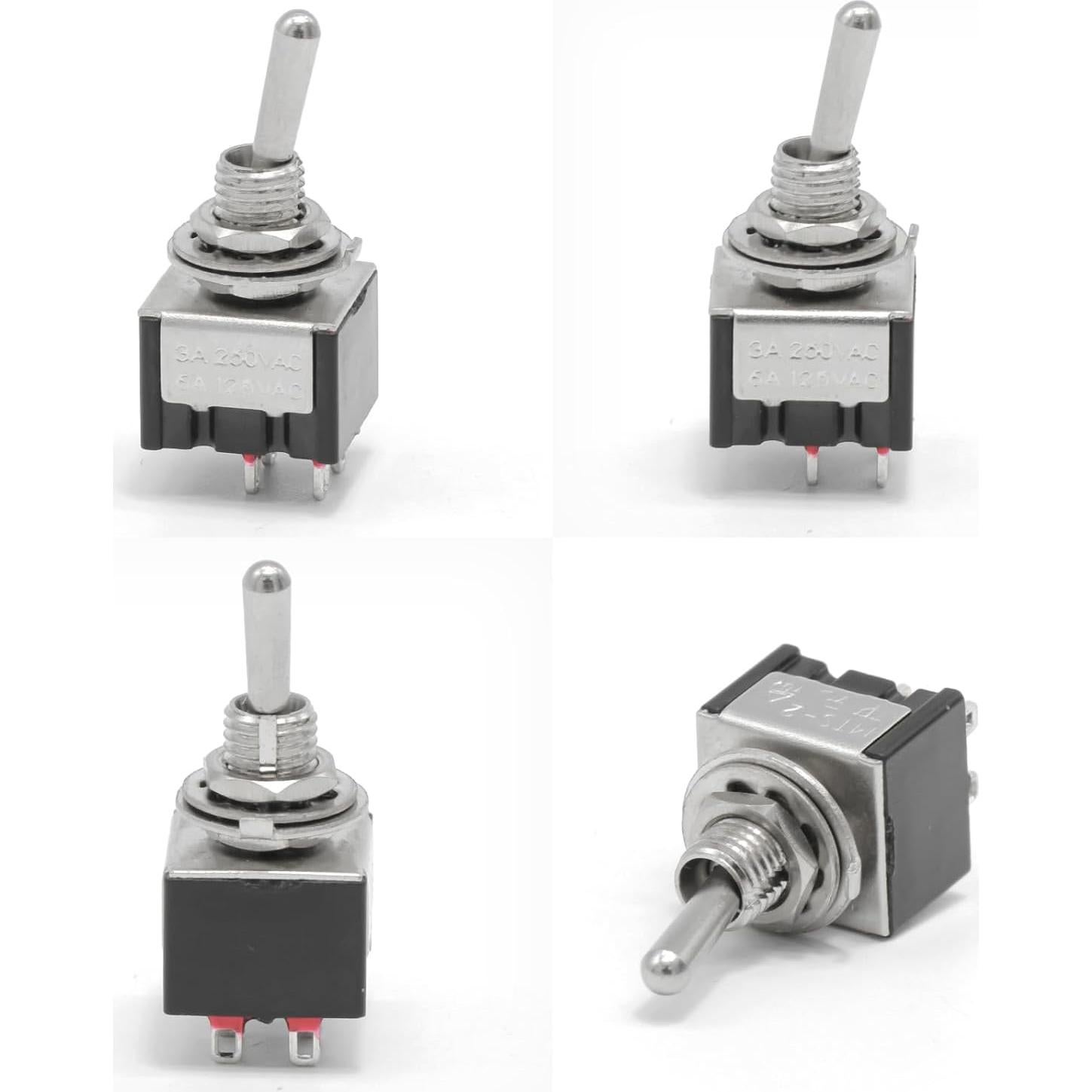 Paquete de 6 Interruptores de Palanca MTS-201 UL 6A Impermeables