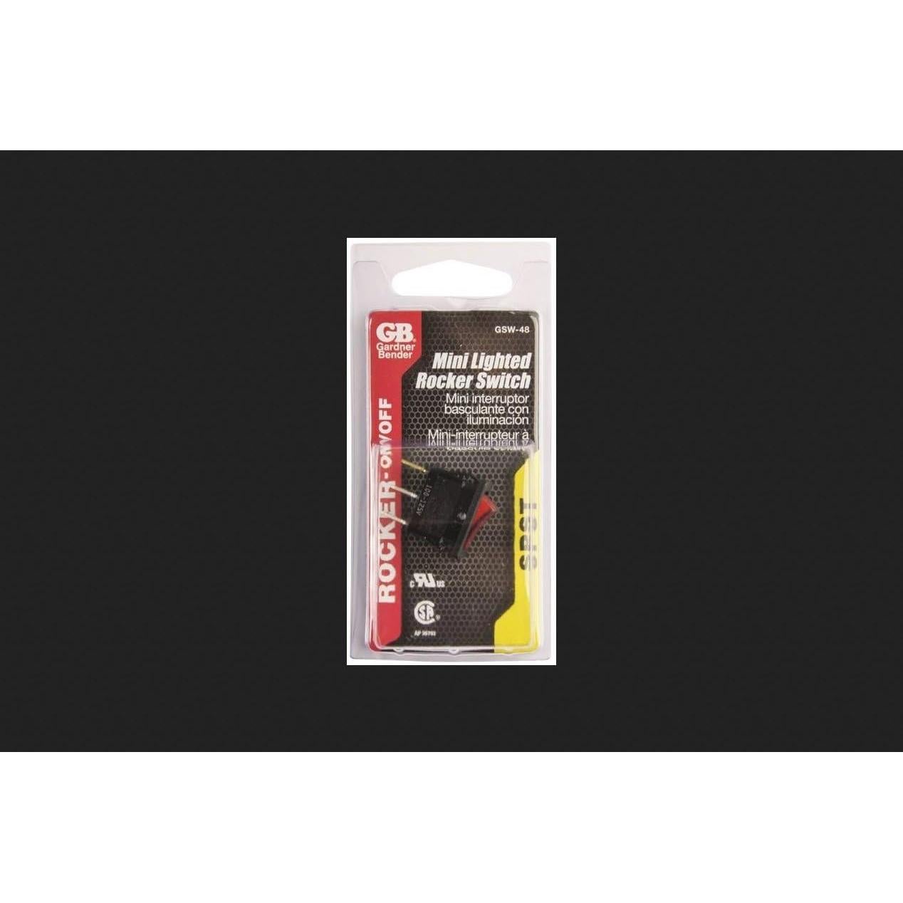 Interruptor Mini-Rocker Eléctrico Gardner Bender GSW-48, 13A 120V