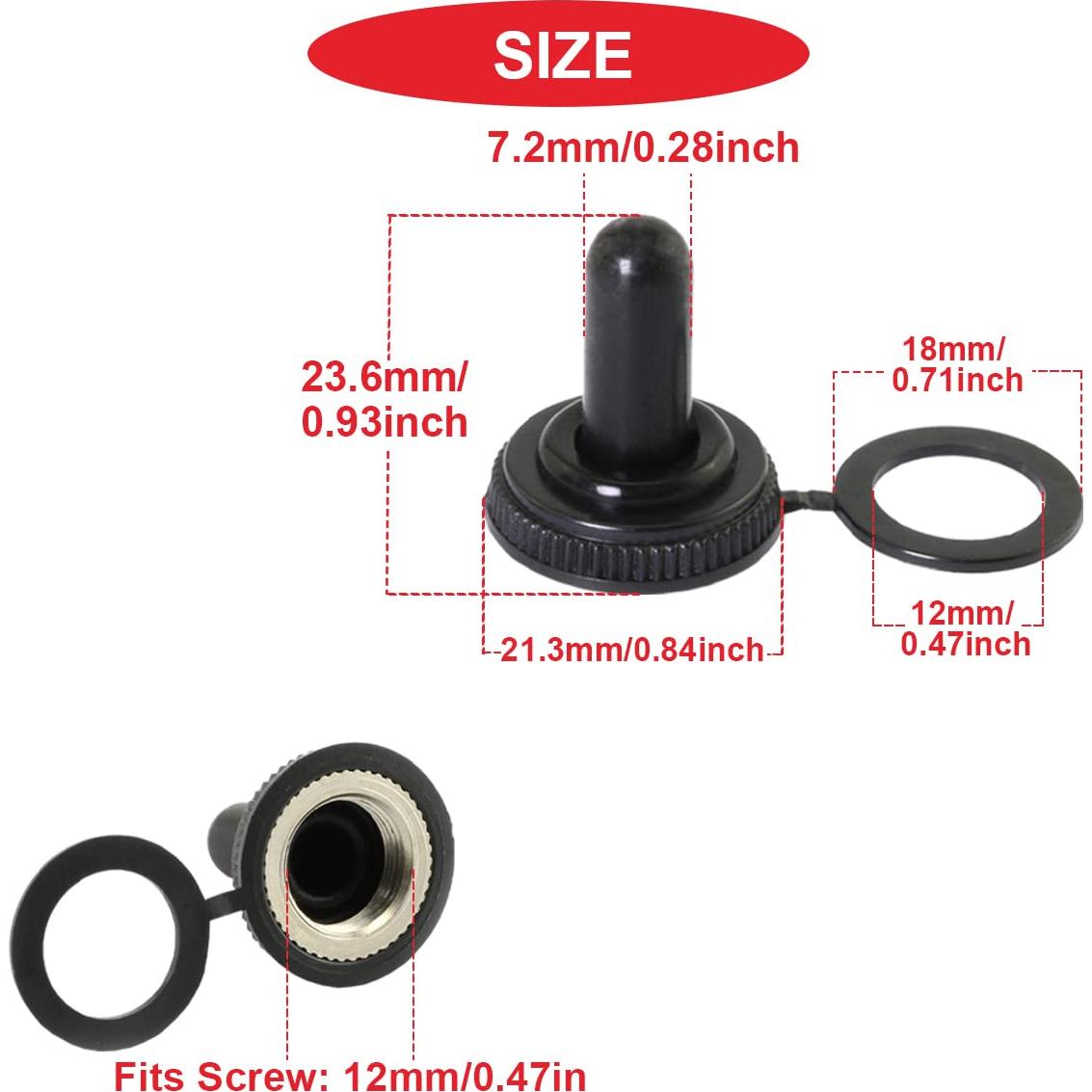 15 Cubiertas de Botas de Goma Impermeables 12mm MKBKLLJY