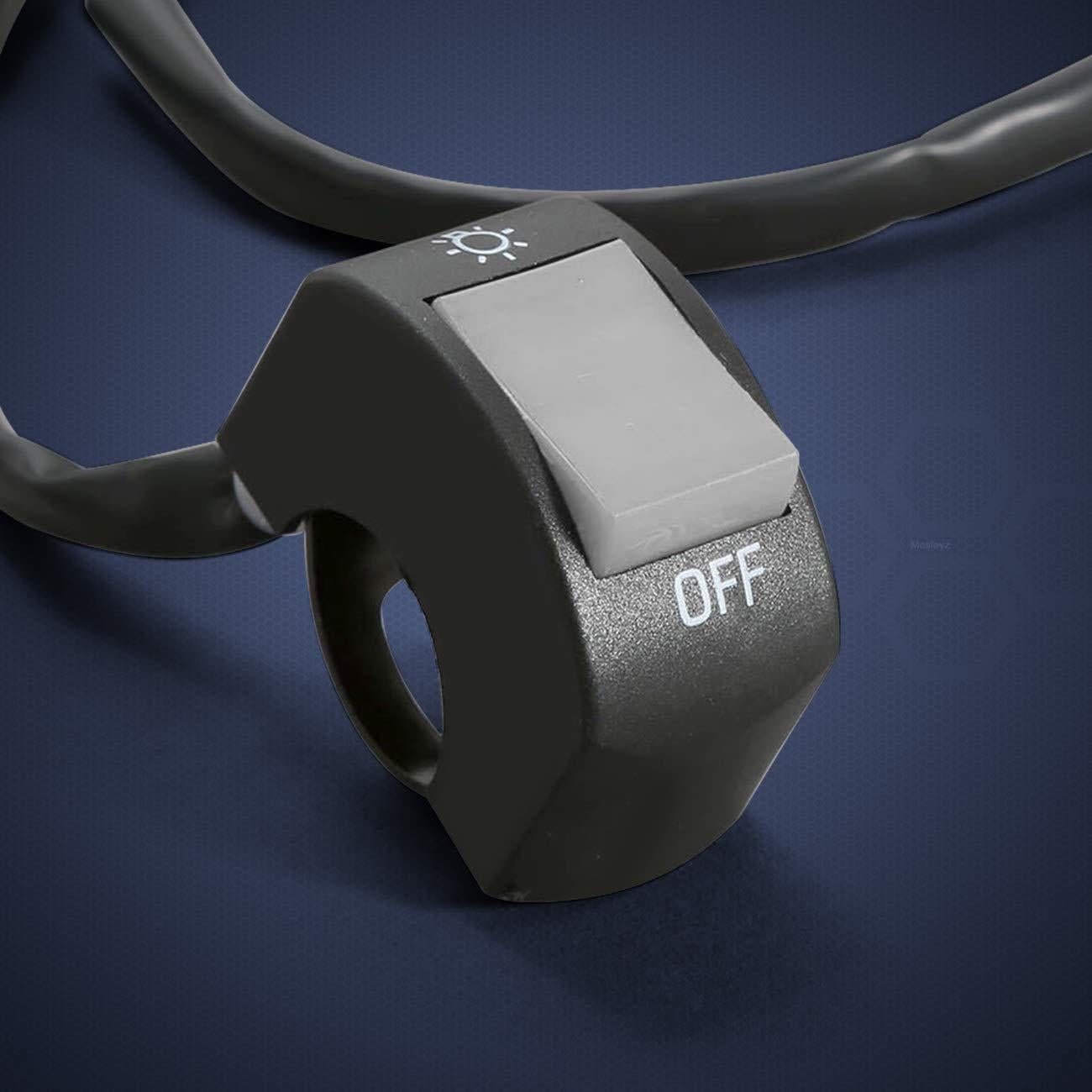 Interruptor de Manillar Mosley para Motocicleta 7/8" Gris