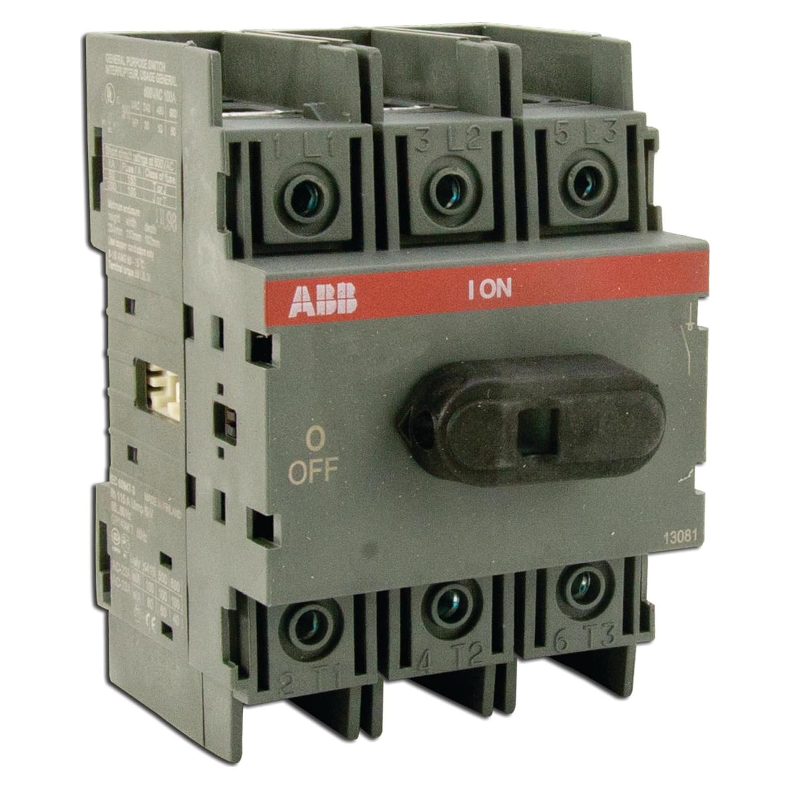 Desconectador No Fusible ABB OT60F3 60A 3 Polos Manual