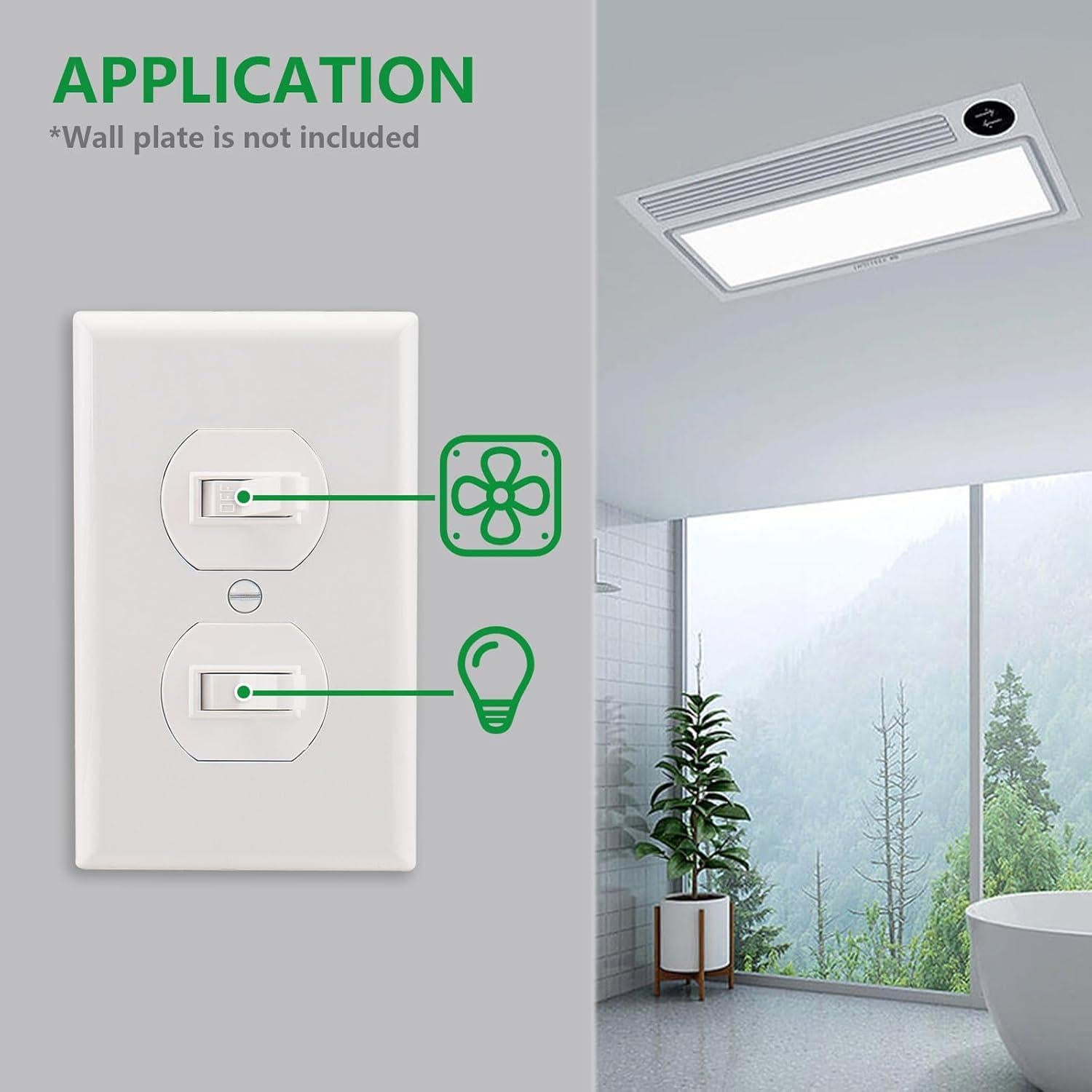 Interruptor de Luz Doble Palanca Wengart BAK-006 15A 120V