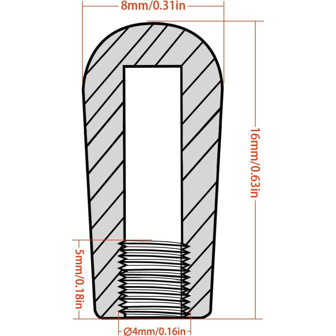 Tapa de Interruptor de Guitarra Banworks Negra 4mm Paquete de 2