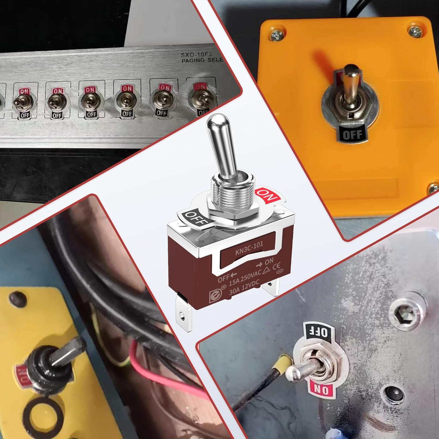 Interruptor de Palanca Impermeable 12V RVBOATPAT SPST 30A