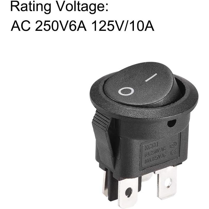 Interruptor de Palanca DPST uxcell 4 Pines ON/OFF 250V 6A - 2 Pcs