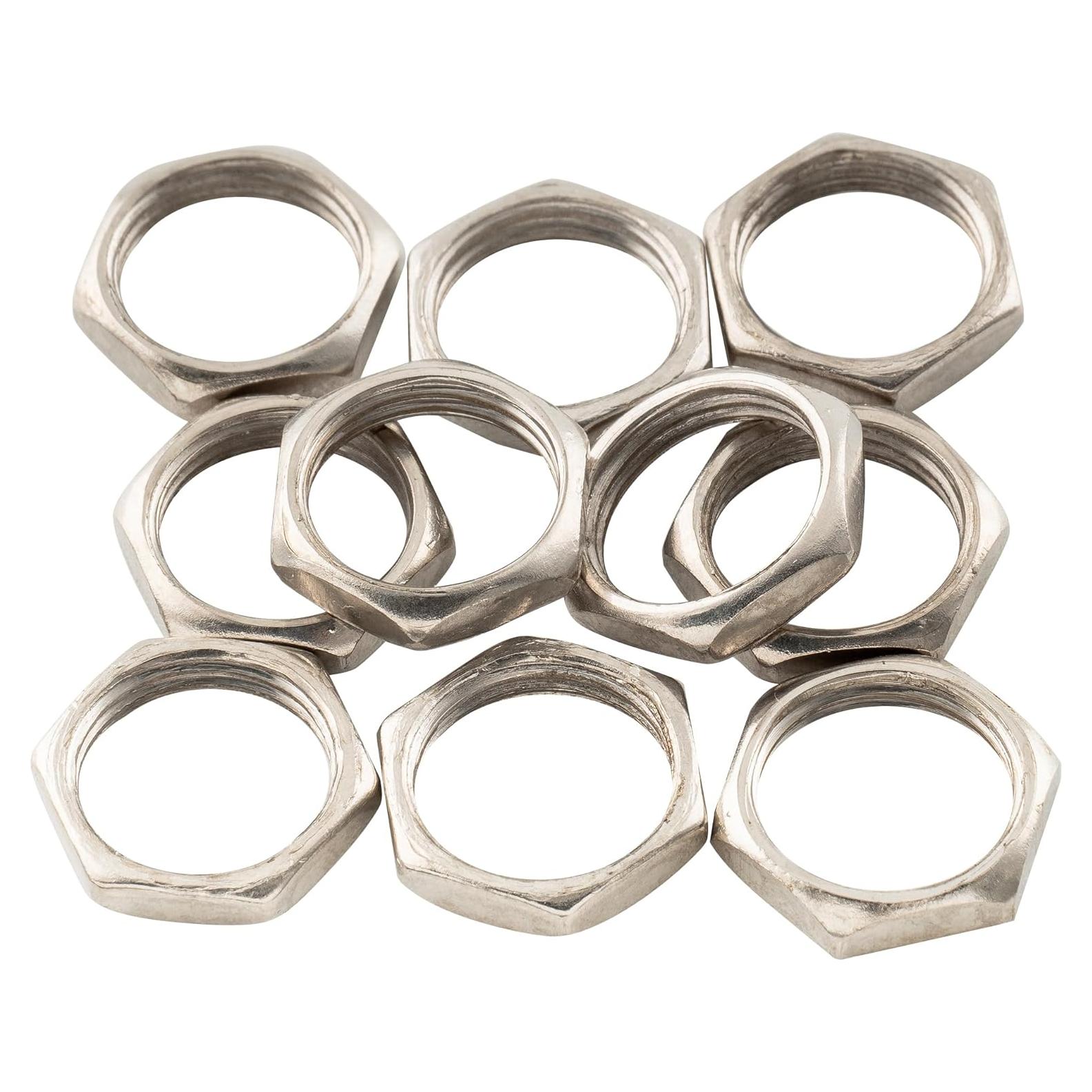 Tuerca hexagonal Musiclily Pro M12x1 para guitarra LP - Juego de 10