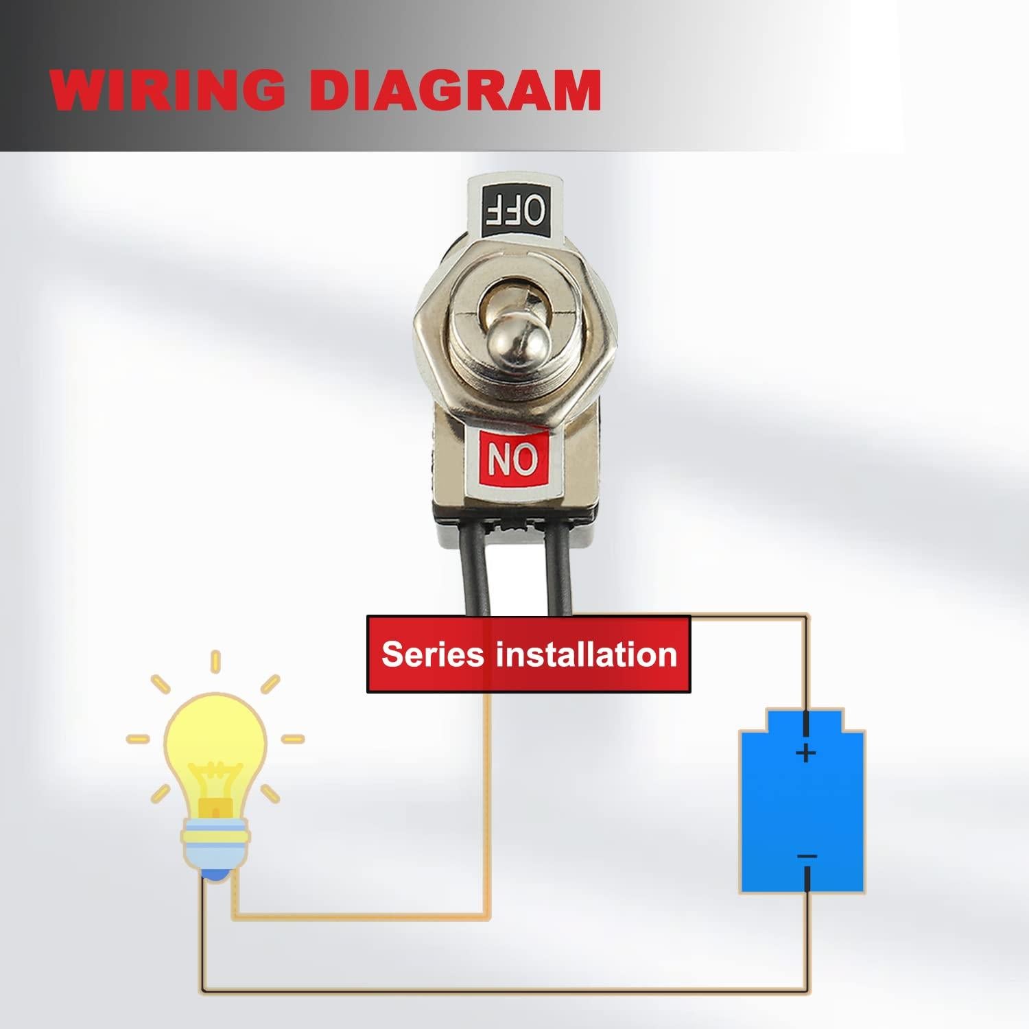 Interruptor de Palanca SPST 6A/125V 3A/250V MD-KN3-1 Negro