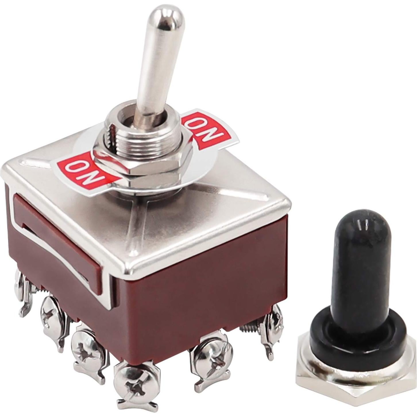 Interruptor de Palanca mxuteuk 4PDT 12 Terminales ON/ON 15A 250V