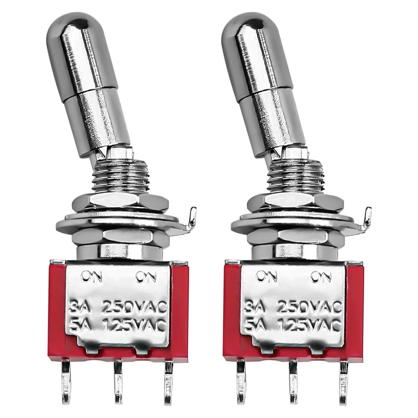 Interruptor de Palanca Mini SPDT 2 Pcs 5A 125V Badong