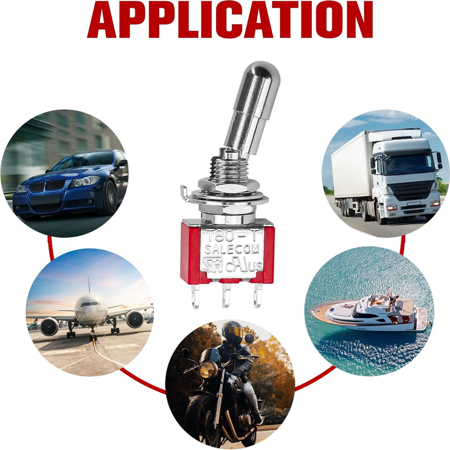 Interruptor de Palanca Mini SPDT 2 Pcs 5A 125V Badong