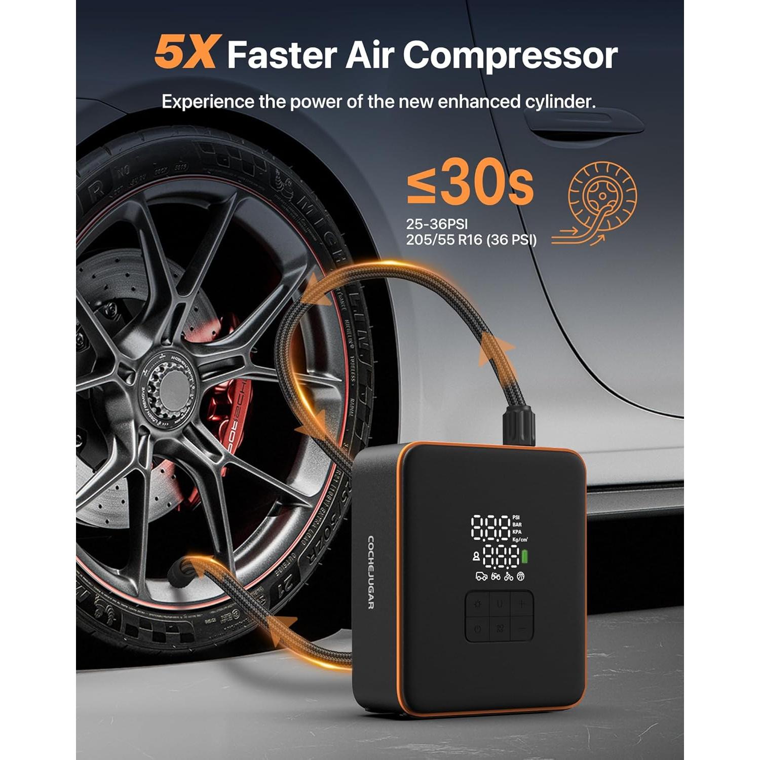 Compresor de Aire Portátil COCHEJUGAR NW12 12V 7800mAh