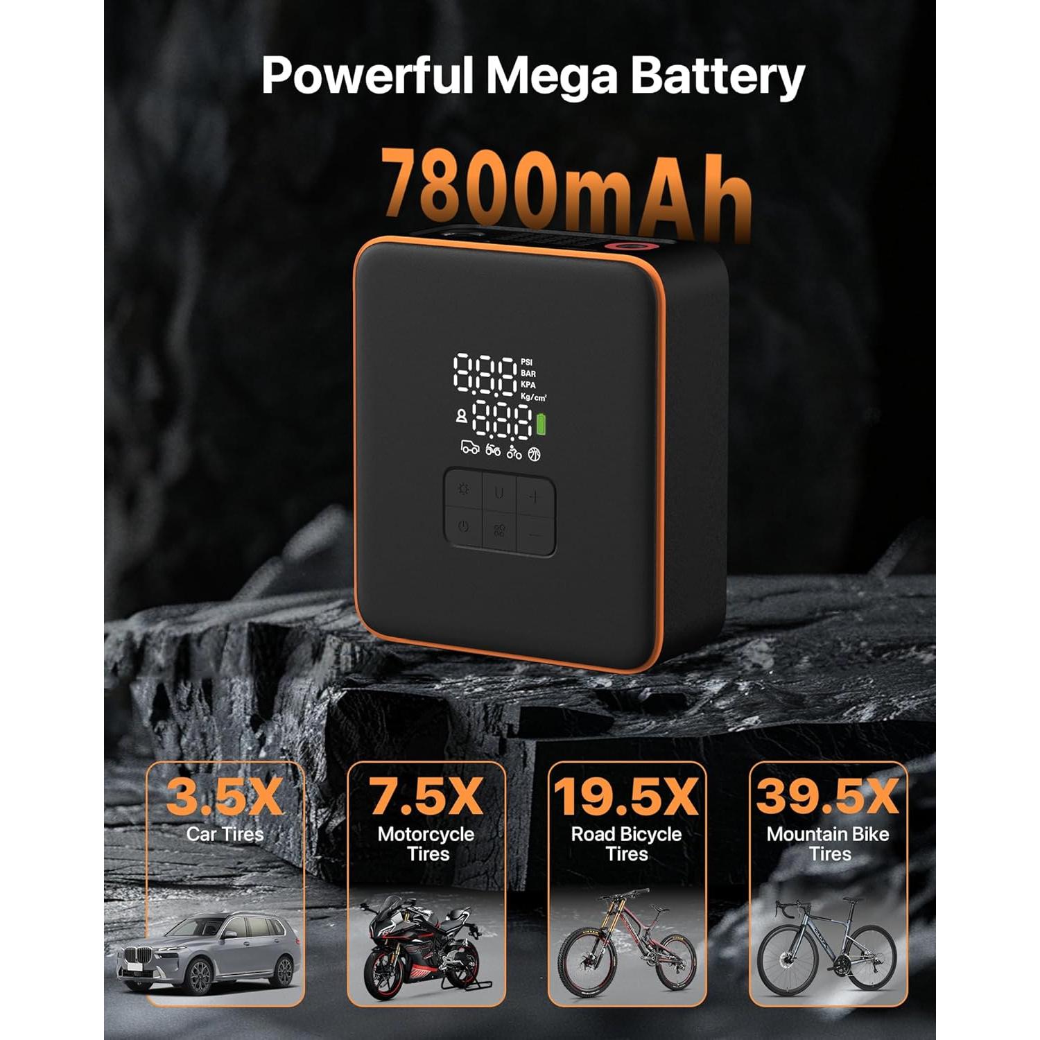 Compresor de Aire Portátil COCHEJUGAR NW12 12V 7800mAh